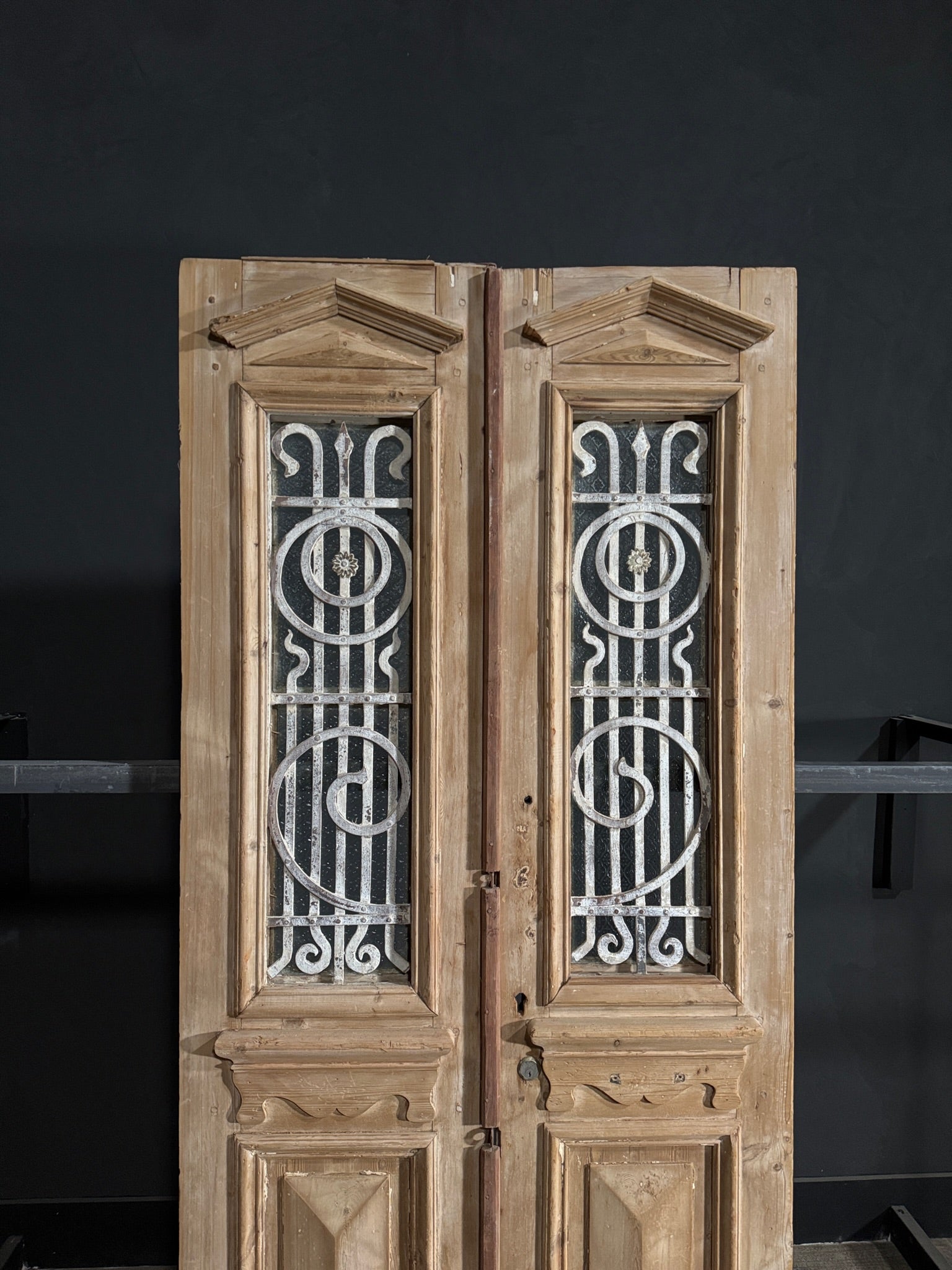 Antique Iron French Doors - 42.5x94.5 - N102