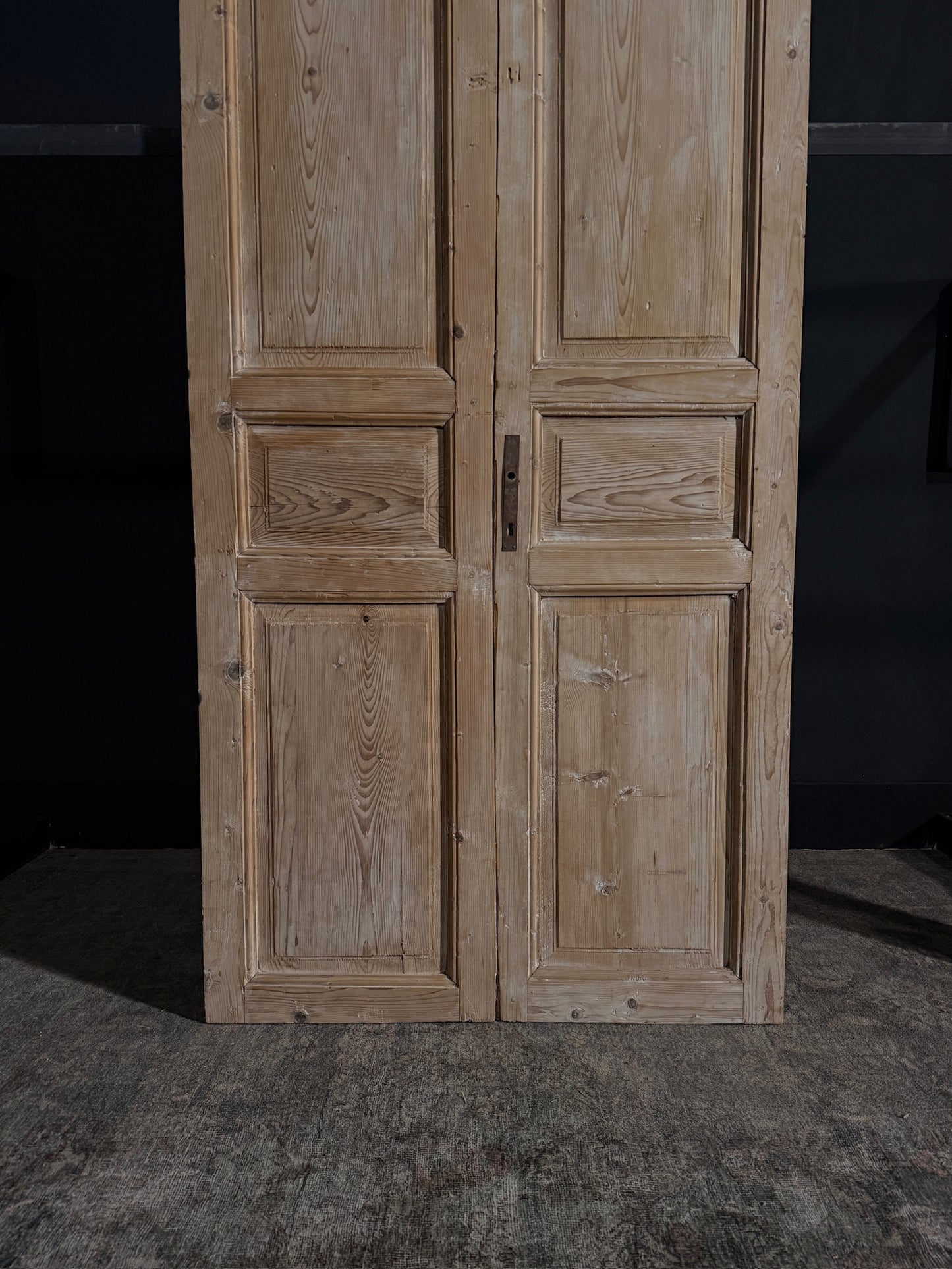 Antique Iron 3 Panel Double Doors - 39.75x94.5 - N10