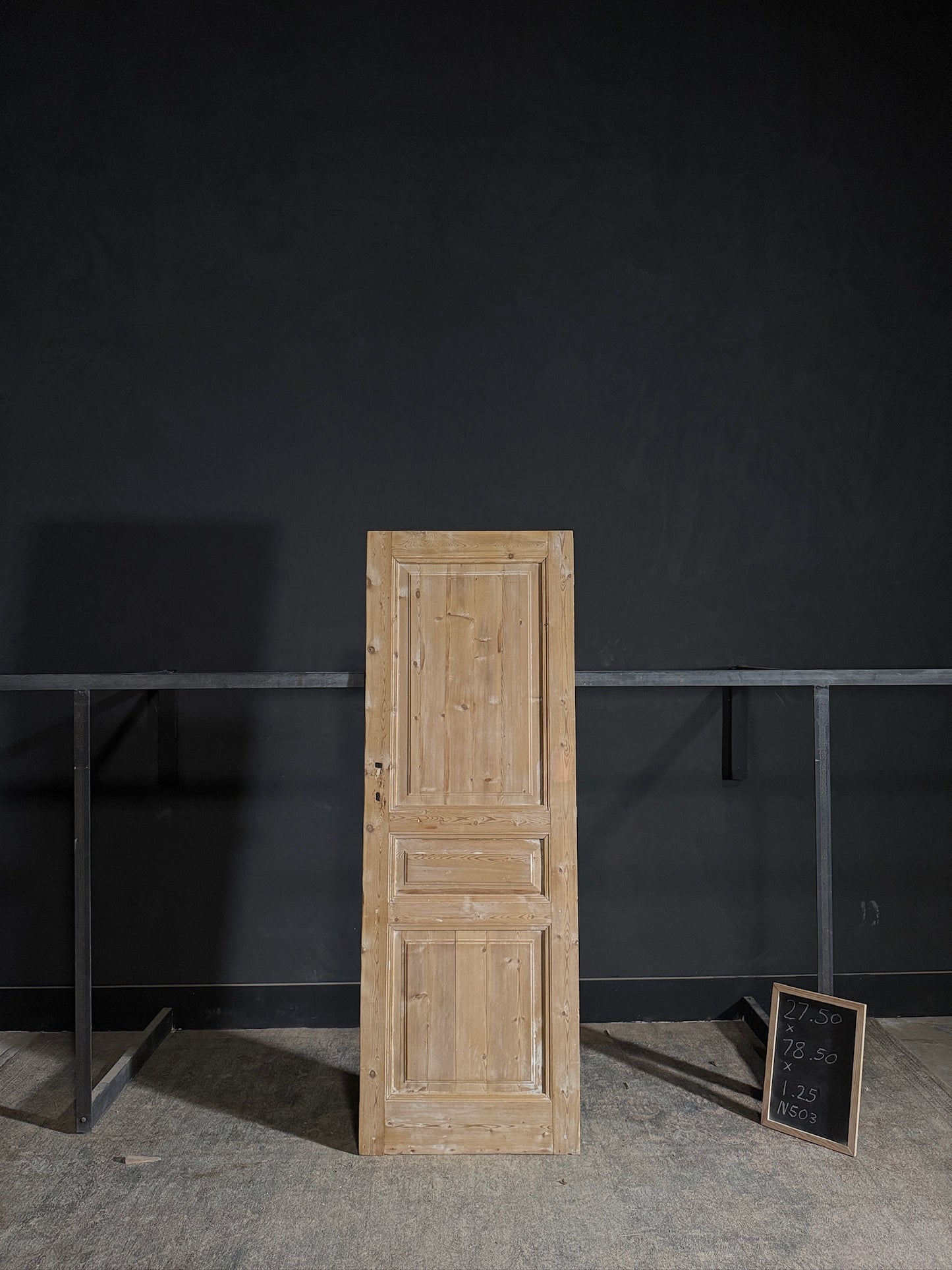 Antique 3 Panel Solid Single Door - 27.5x78.5 - N503