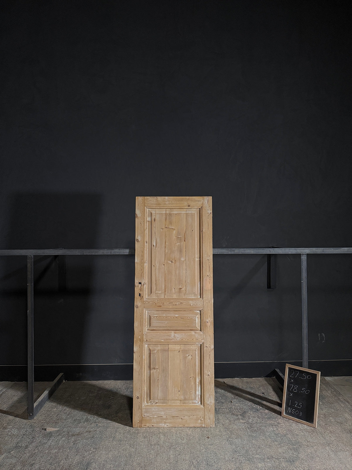 Antique 3 Panel Solid Single Door - 27.5x78.5 - N503