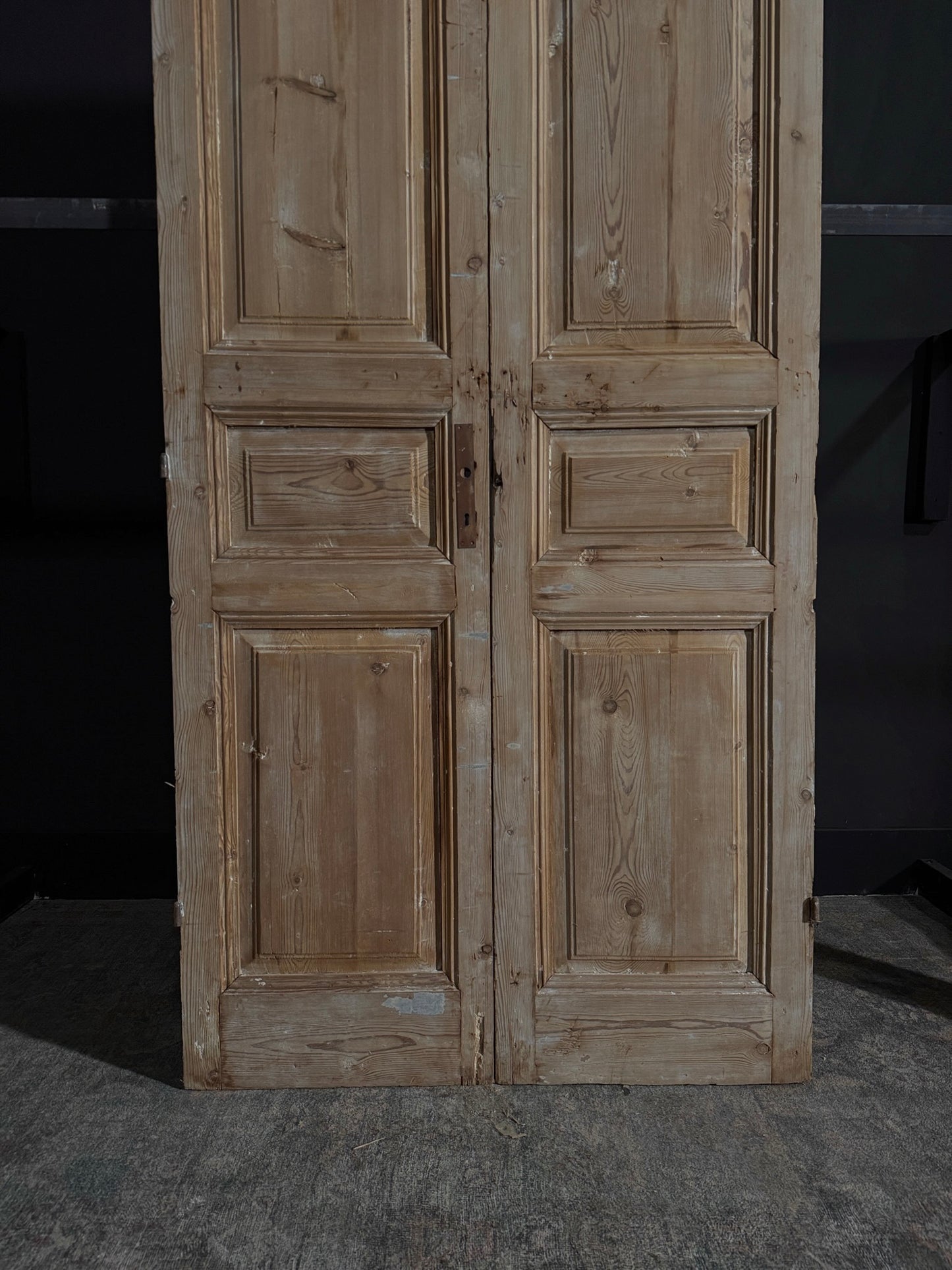 Antique Iron 3 Panel Double Doors - 43x101 - N25
