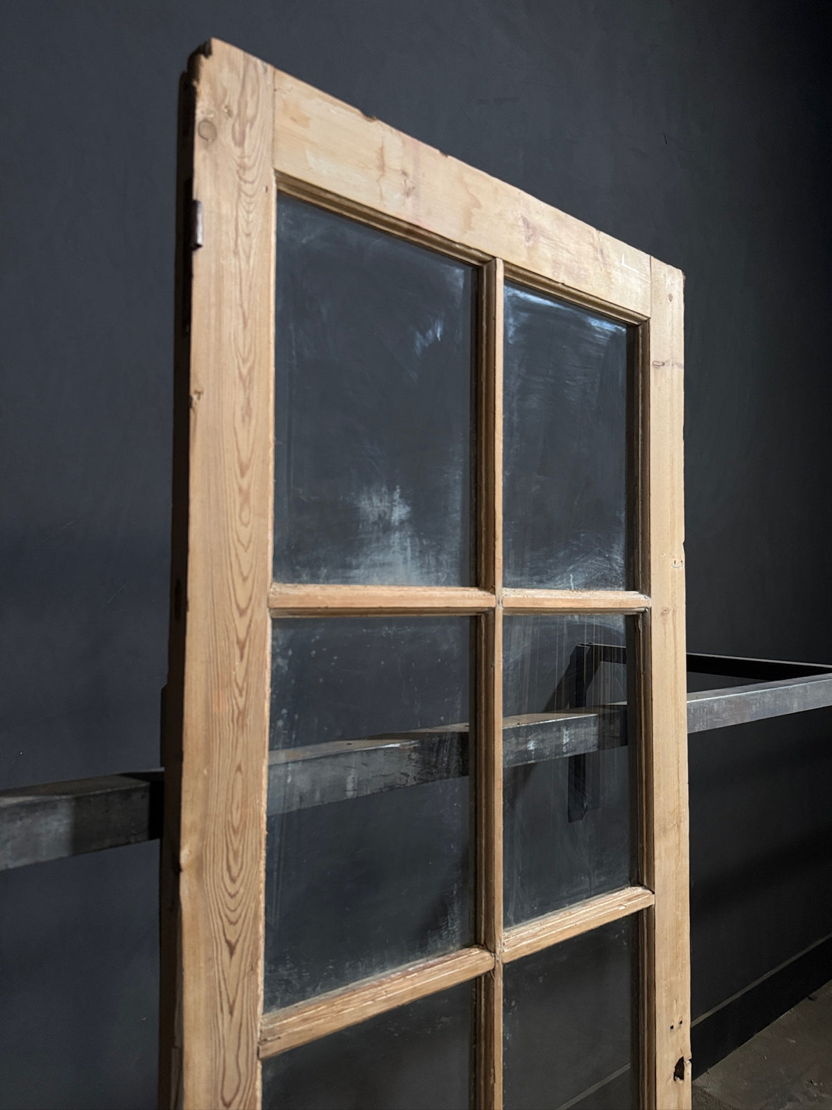 Antique Clear Glass Paneled Pantry Door - 30x85 - N756