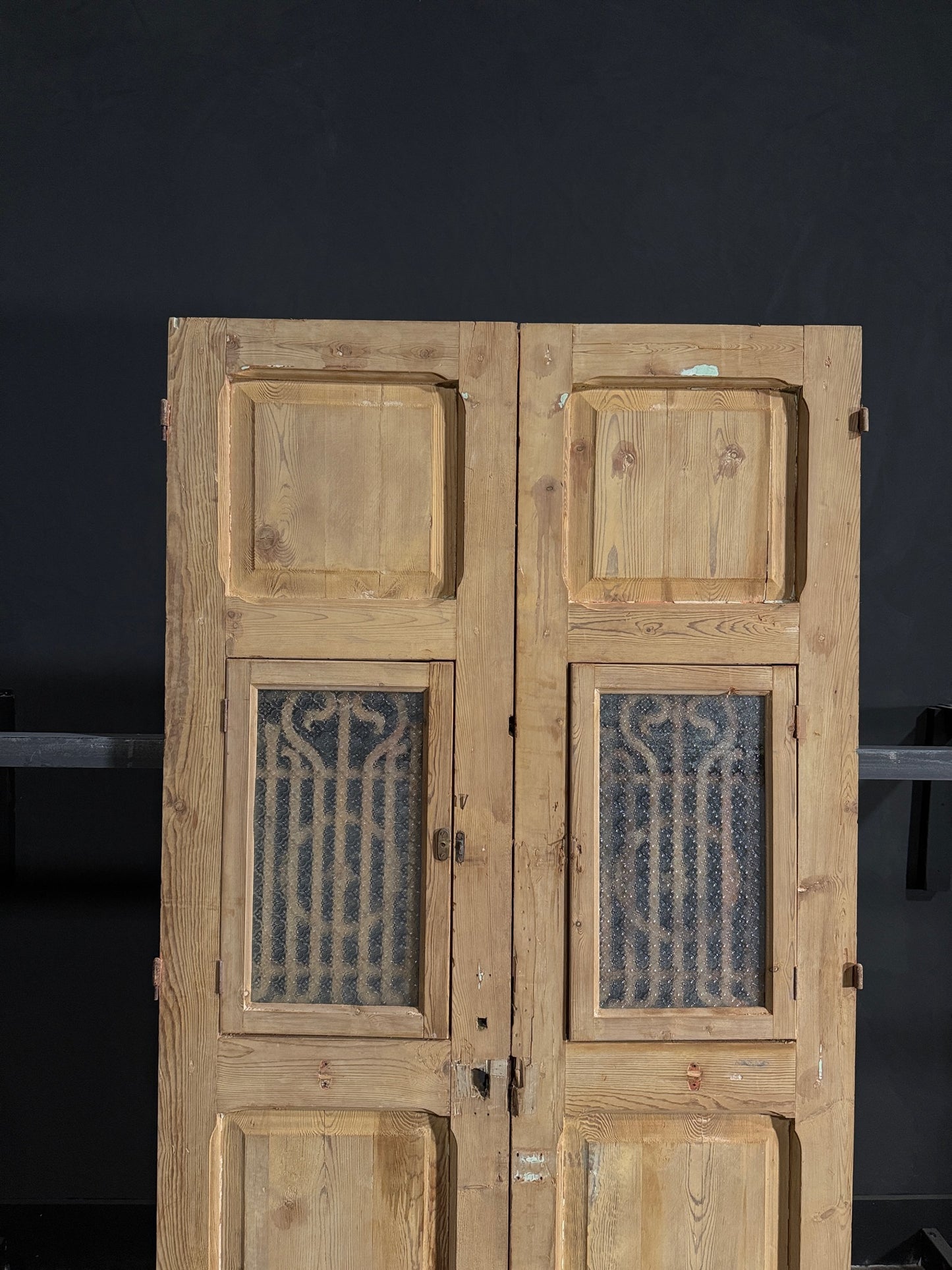 Antique Iron French Doors - 43.75x87 - N63