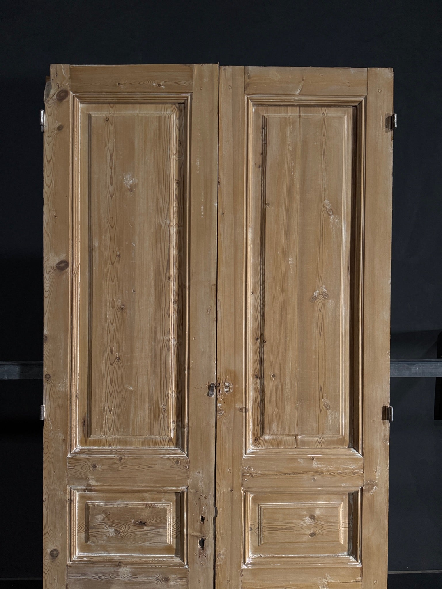 Antique 3 Panel Solid Double Doors - 42.5x96 - N559