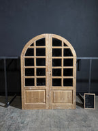 Antique Glass 10 Lite Arched French Doors - 62x85 - N245