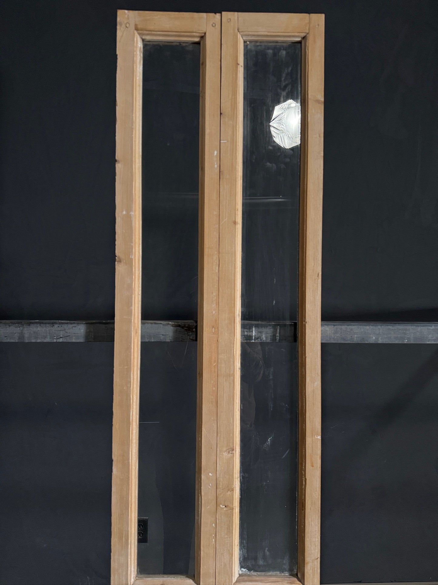 Antique Glass 1 Lite French Doors - 20x90 - N415