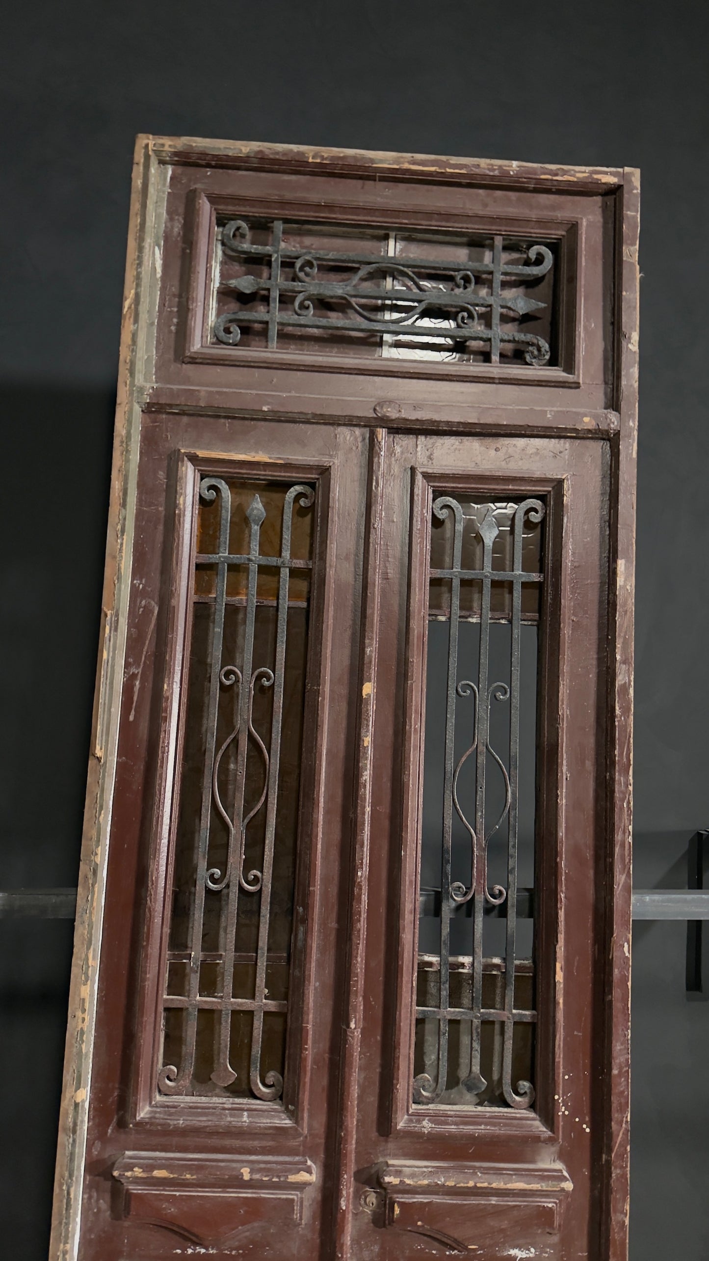 Antique Iron French Doors - 40x121 - N134