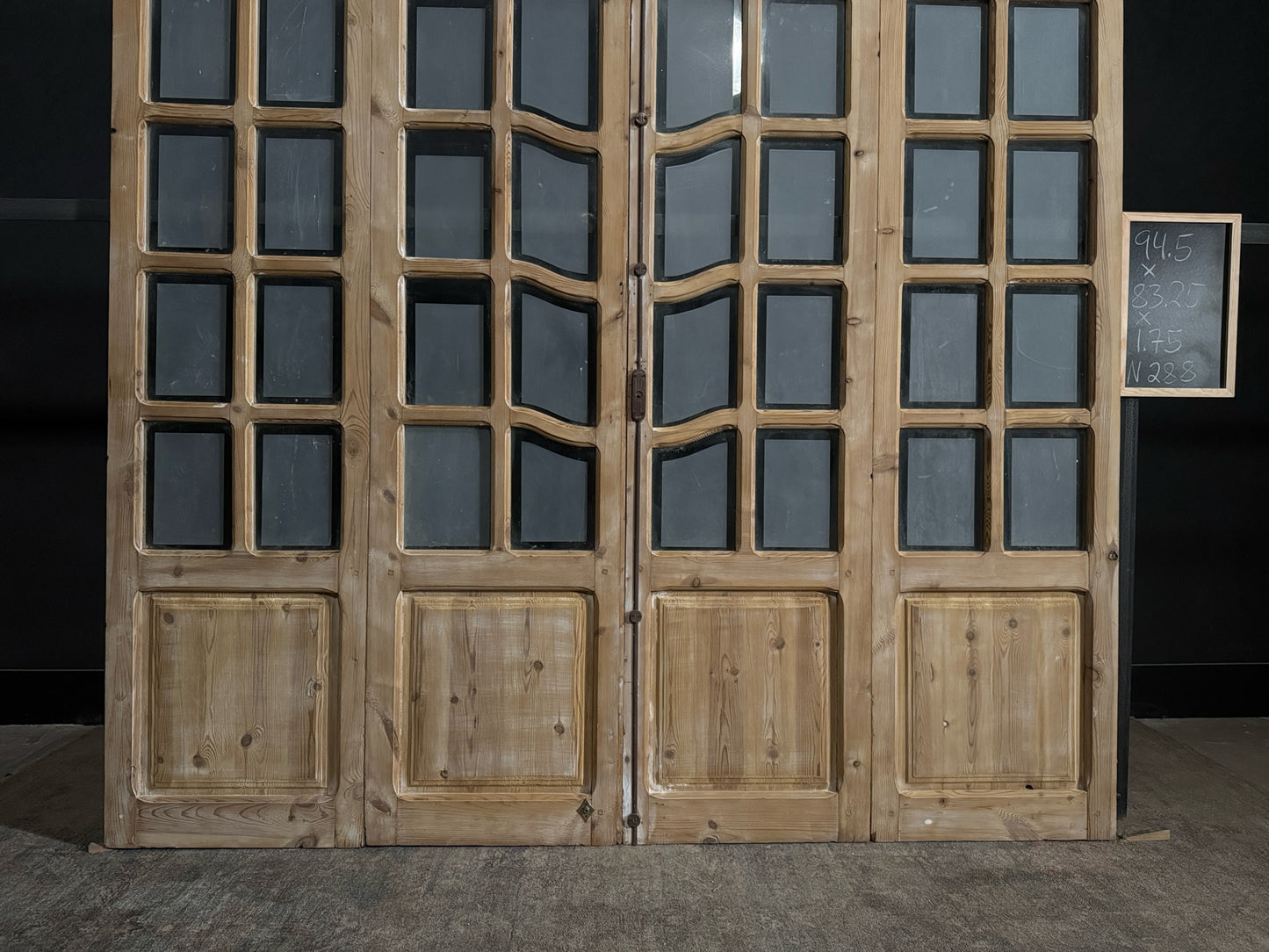 Antique Obscured Glass 8 Lite Bi-Fold Doors - 83.25x94.5 - N288