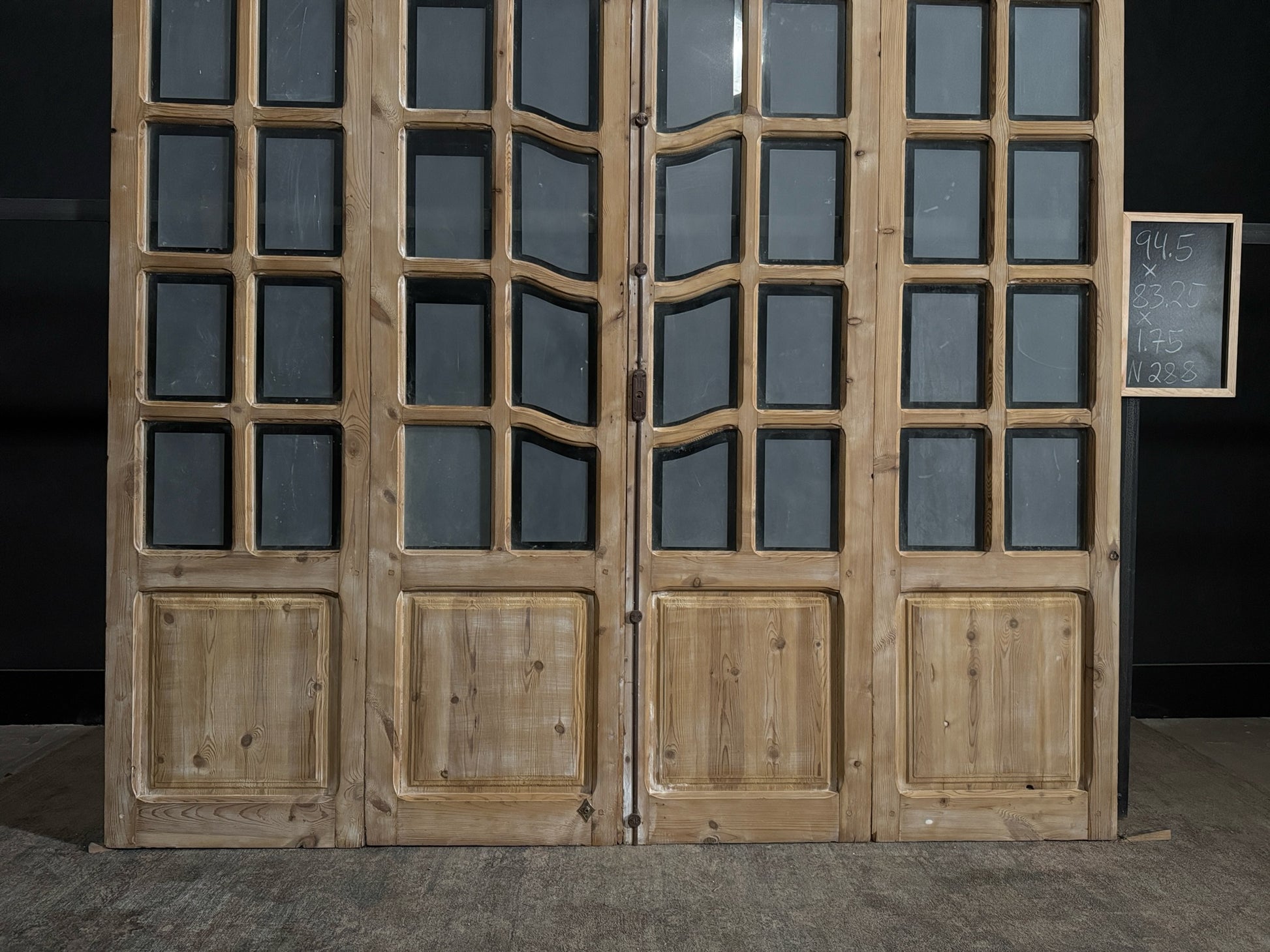 Antique Obscured Glass 8 Lite Bi-Fold Doors - 83.25x94.5 - N288