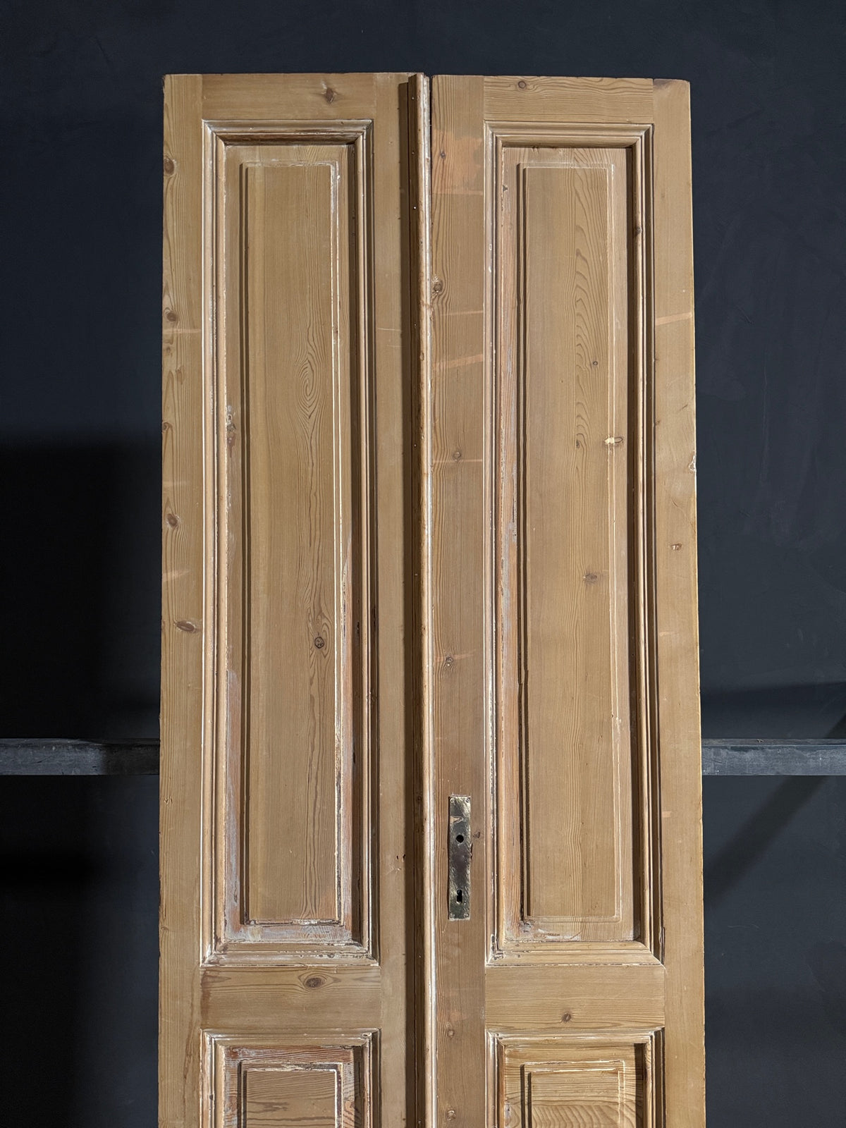 Antique 3 Panel Solid Double Doors - 33.5x103 - N653