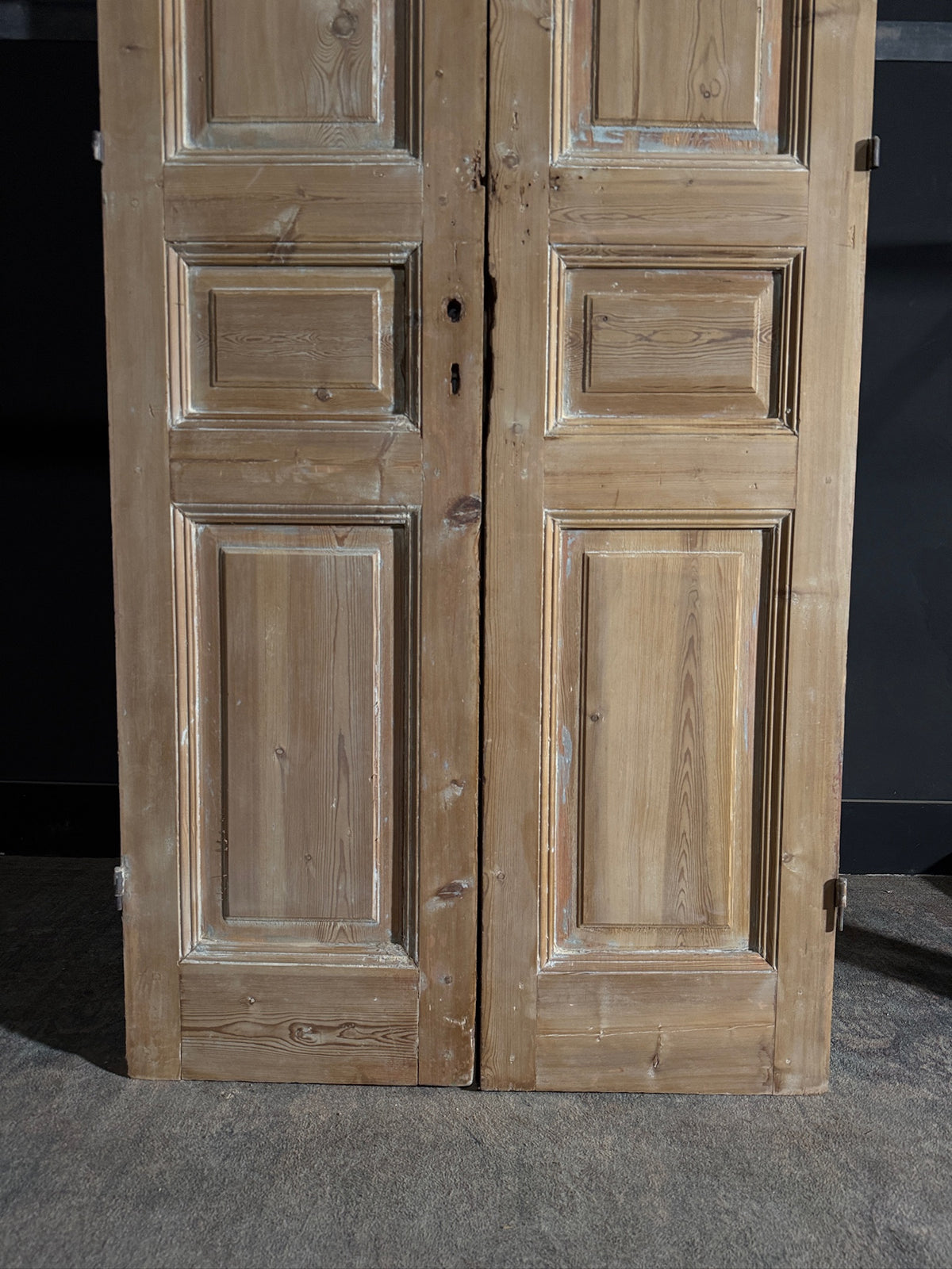 Antique 3 Panel Solid Double Doors - 40.25x97.25 - N591