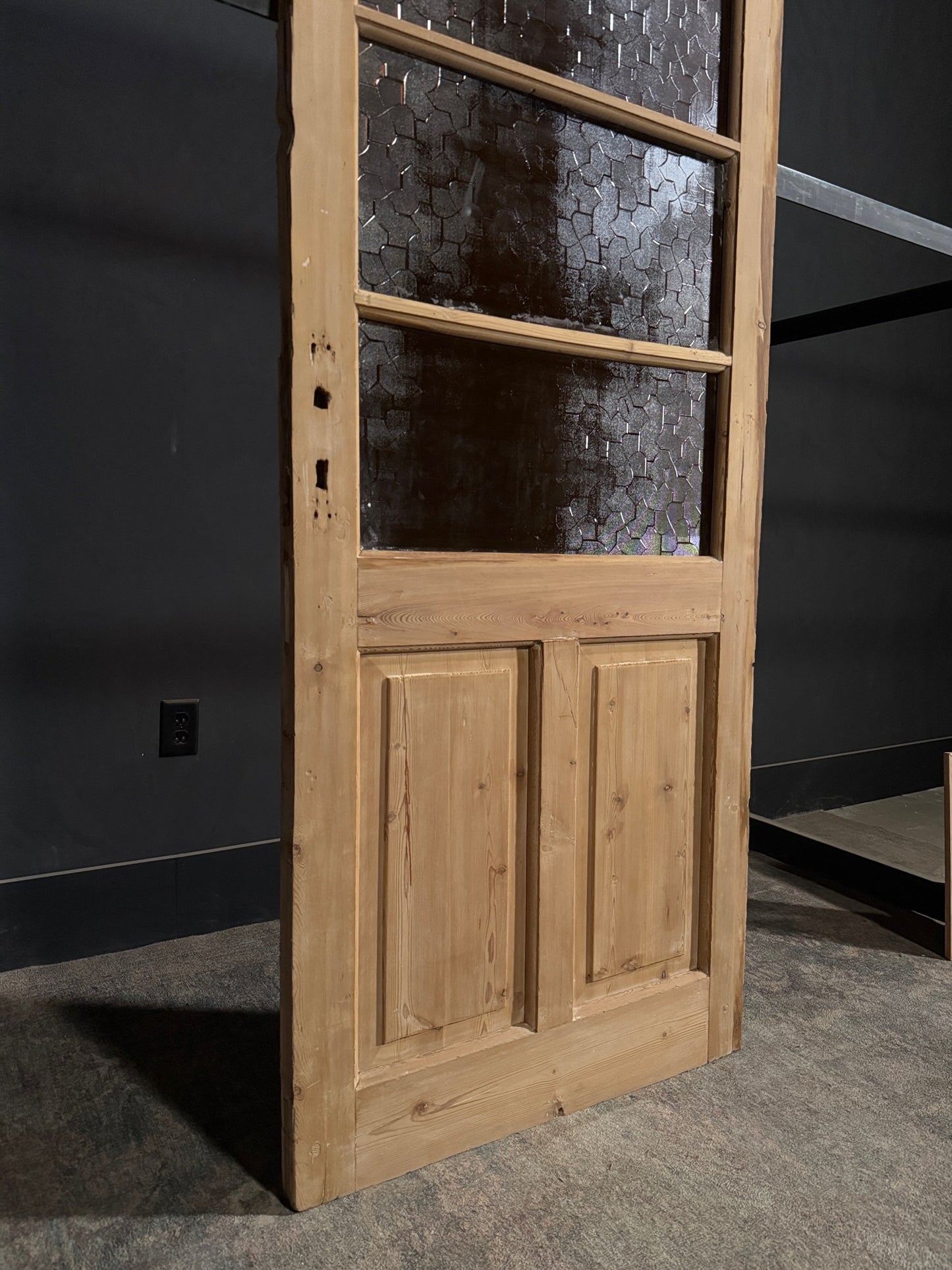Antique Obscured Glass 4 Lite Single Door - 32x87.5 - N360