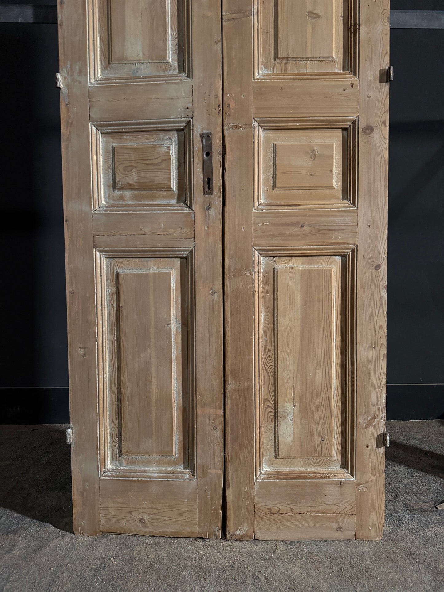 Antique 3 Panel Solid Double Doors - 35.5x96.5 - N558