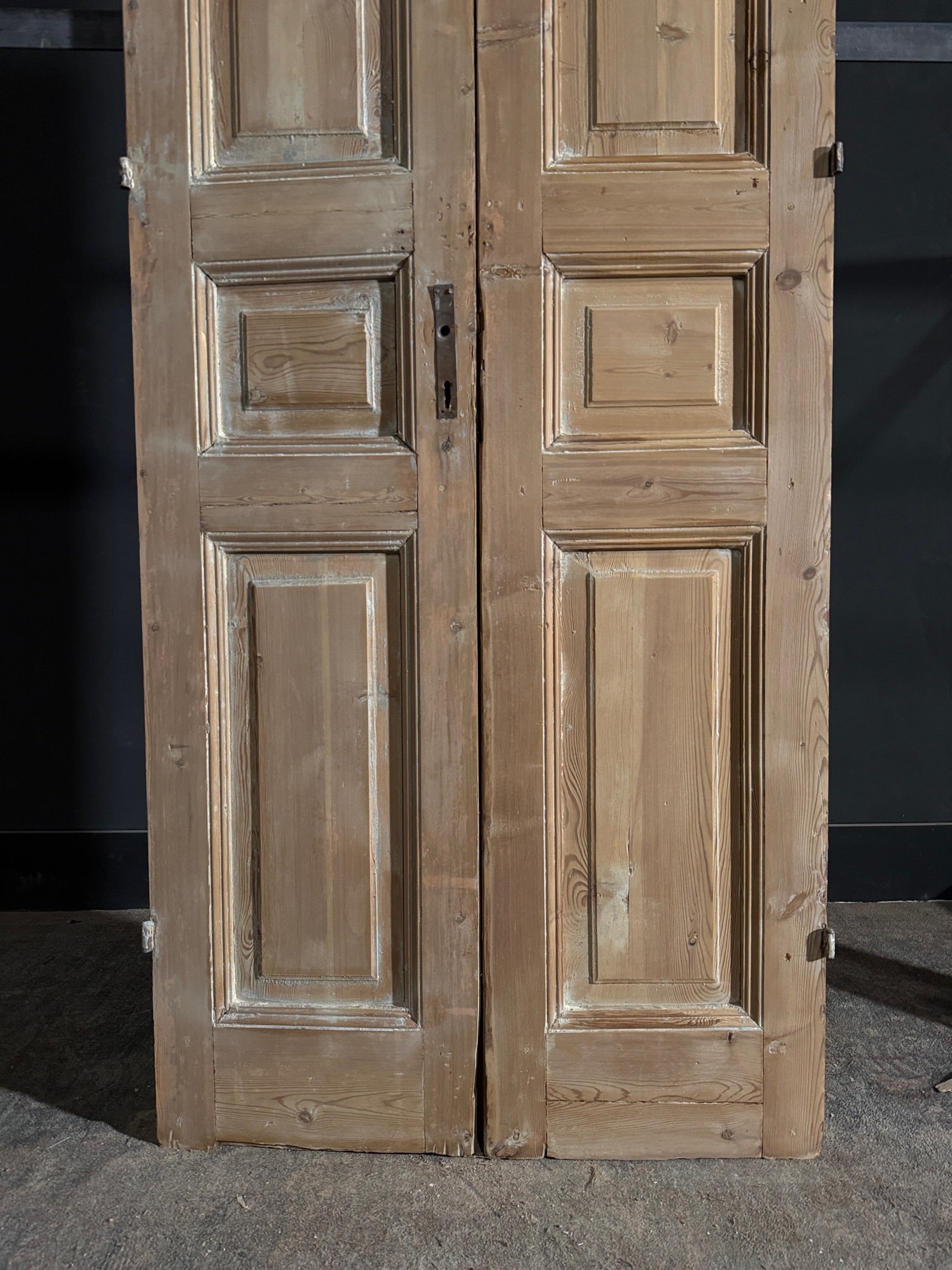 Antique 3 Panel Solid Double Doors - 35.5x96.5 - N558