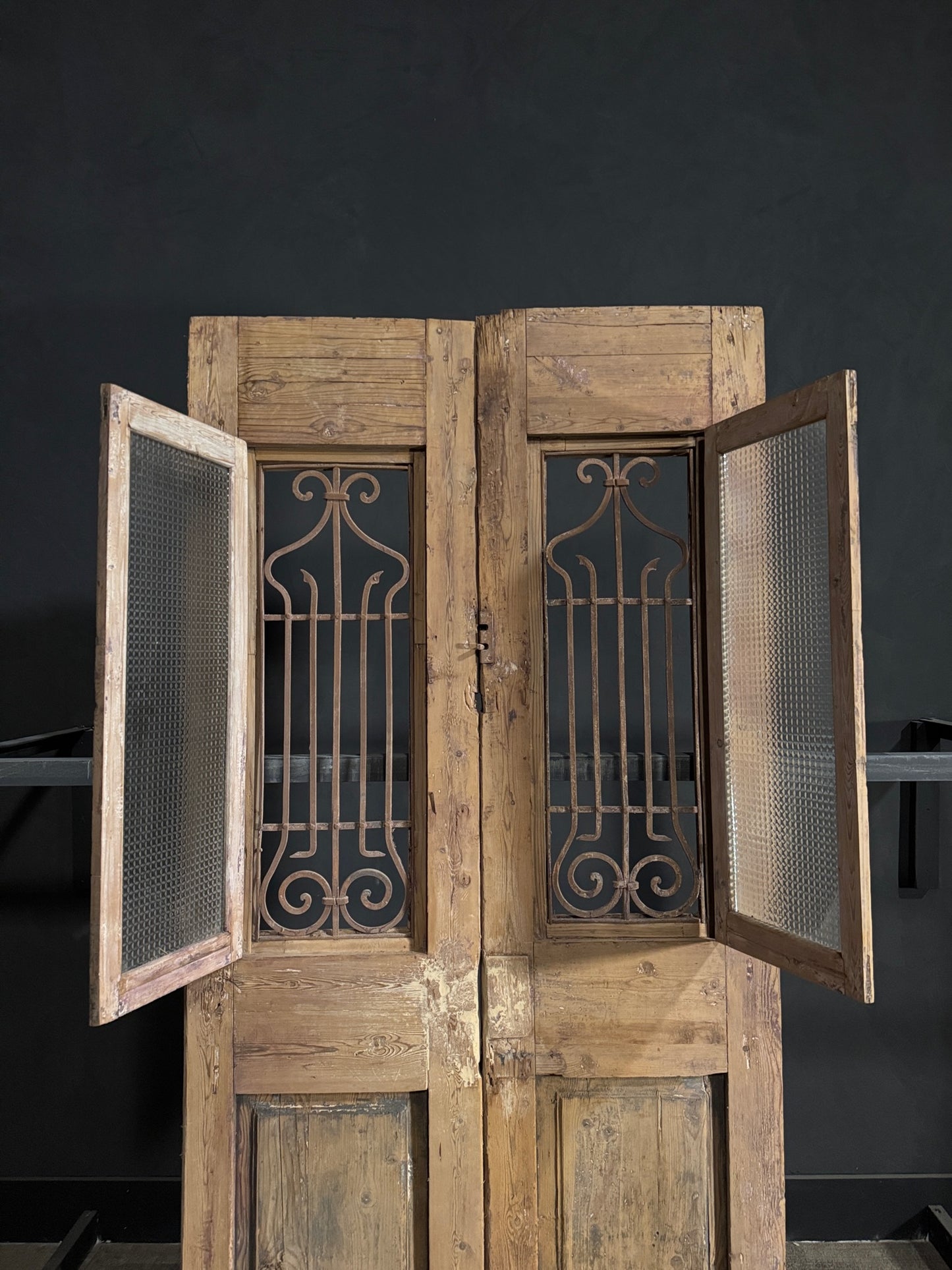 Antique Iron French Doors - 44x94.5 - N99