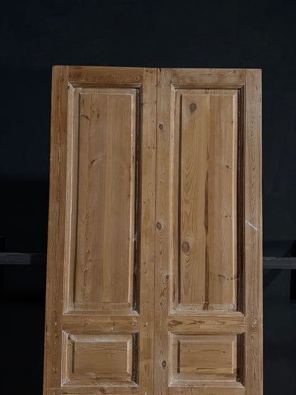 Antique 3 Panel Double Doors - 42x98 - N02