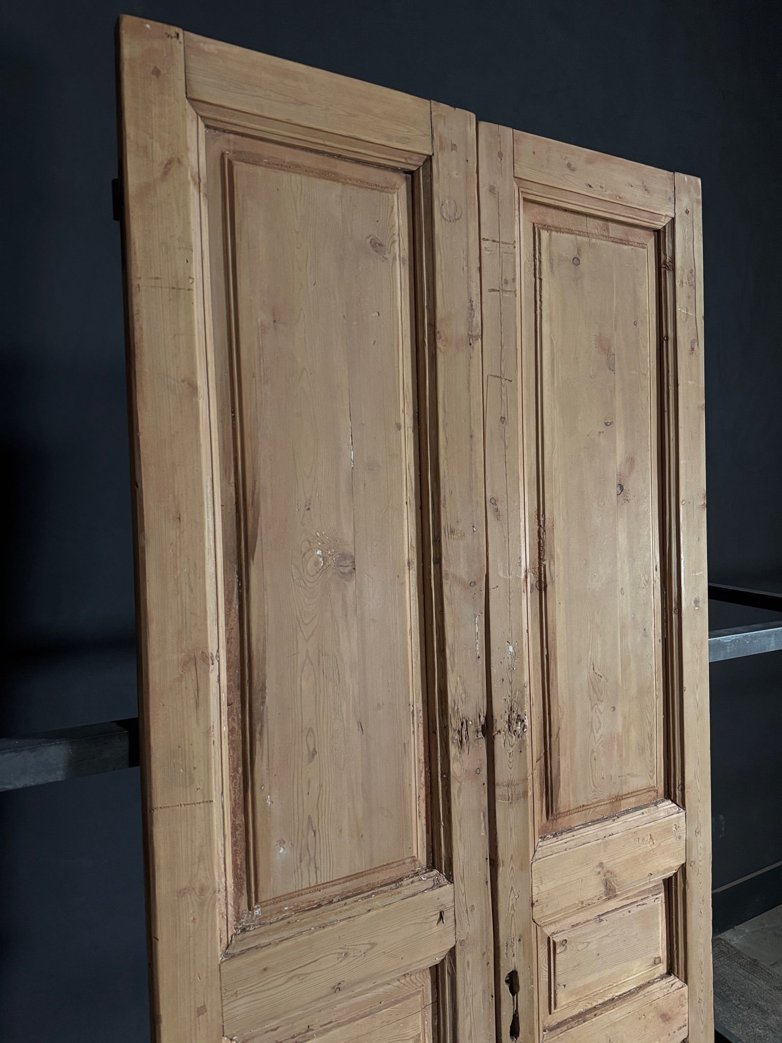 Antique 3 Panel Solid Double Doors - 42.5x95.5 - N535