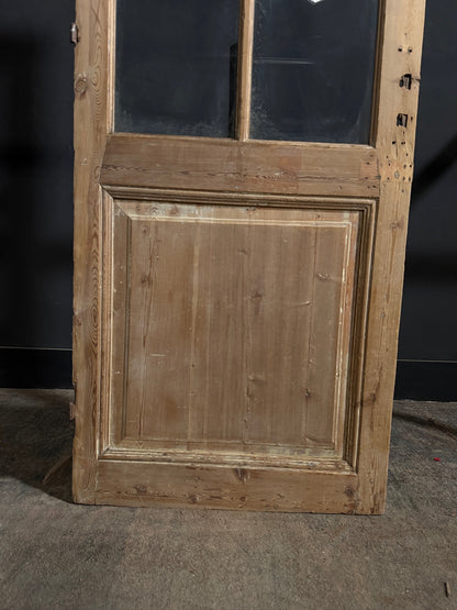 Antique Clear Glass Paneled Pantry Door - 30x85 - N756
