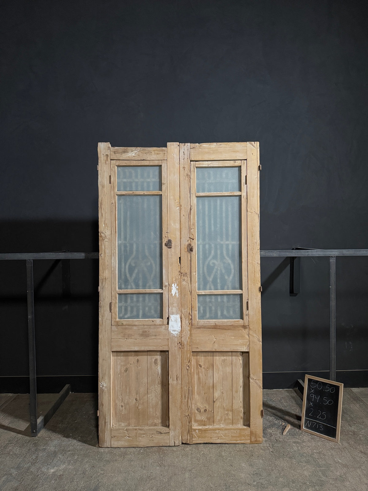 Antique Iron French Doors - 50.5x94.5 - N713