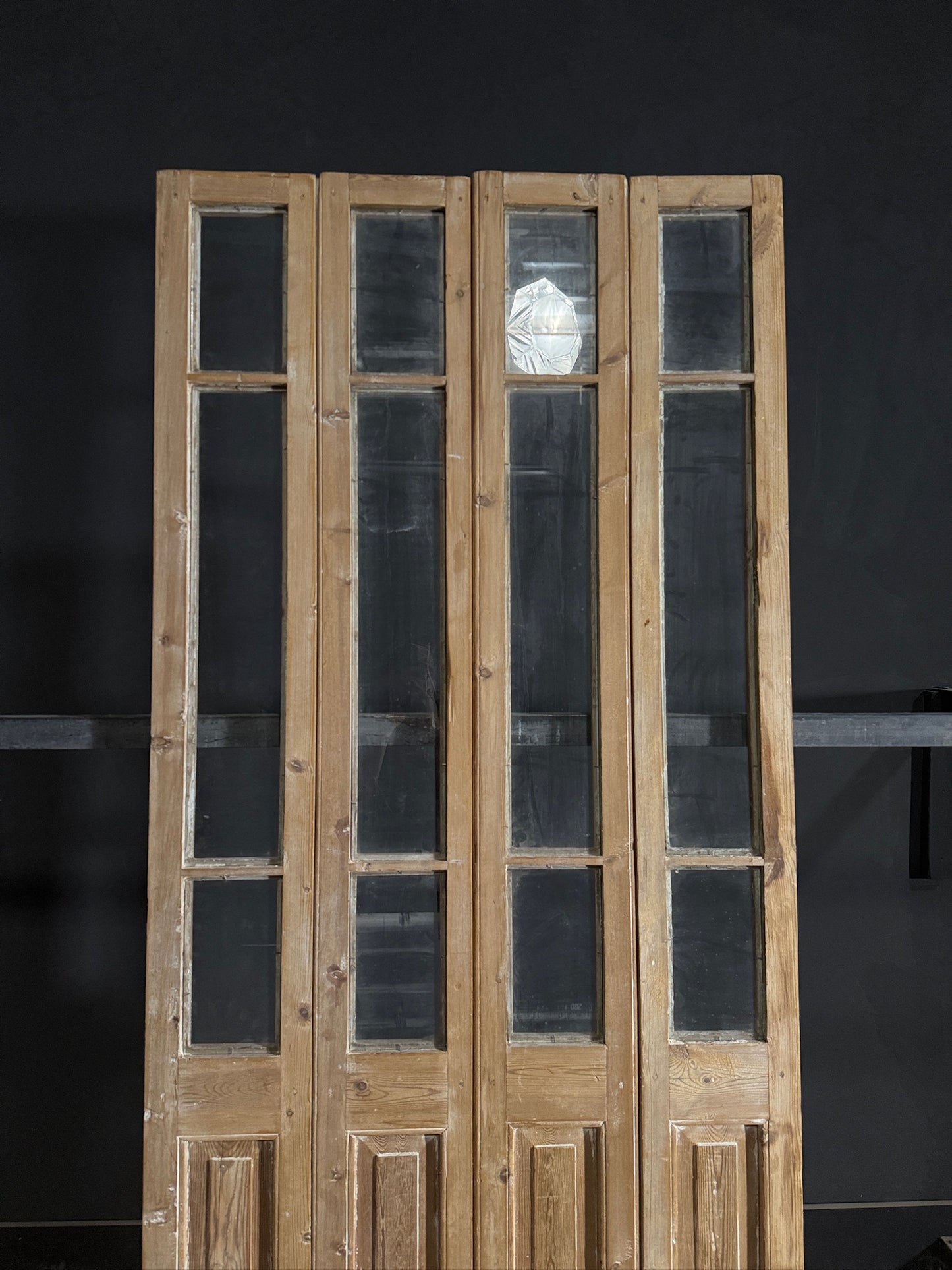 Antique Glass 3 Lite Bi-Fold Doors - 39.5x94 - N441
