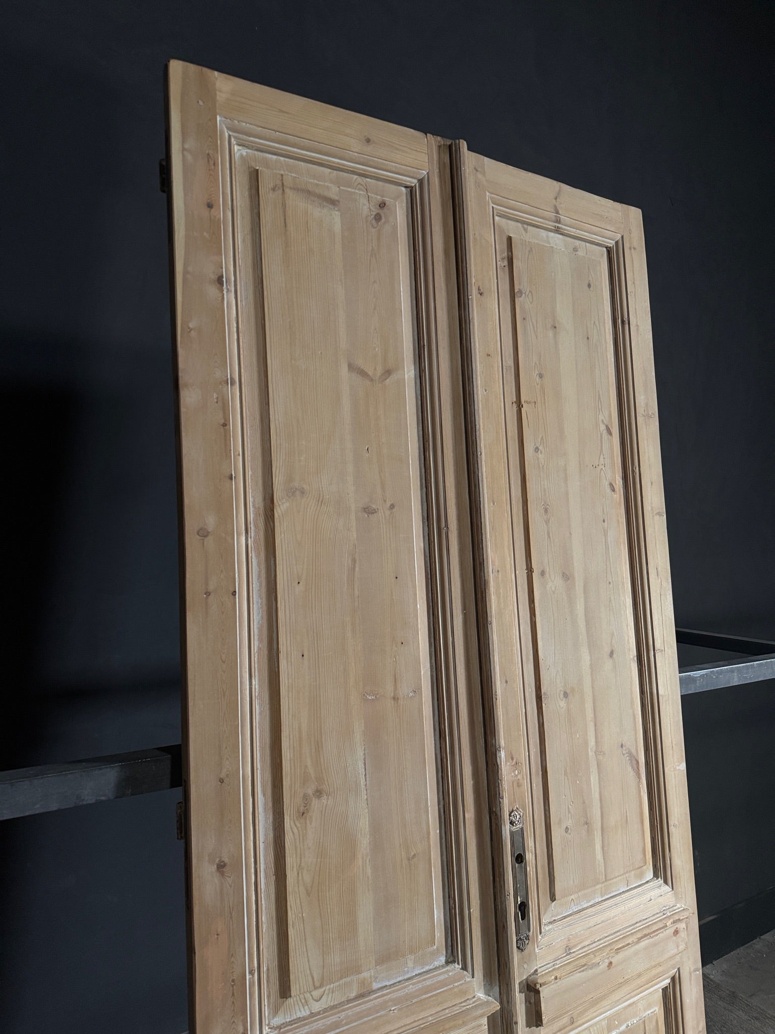 Antique 2 Panel Solid Double Doors - 44x103.5 - N549