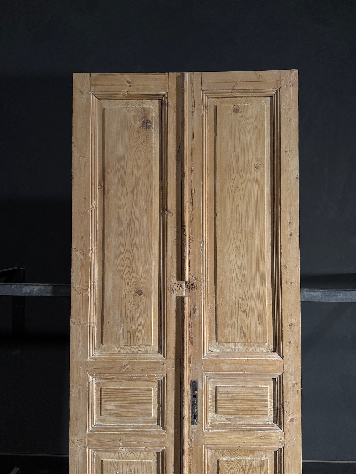 Antique 3 Panel Solid Double Doors - 39.5x97.5 - N595