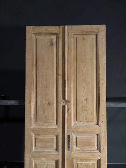 Antique 3 Panel Solid Double Doors - 39.5x97.5 - N595
