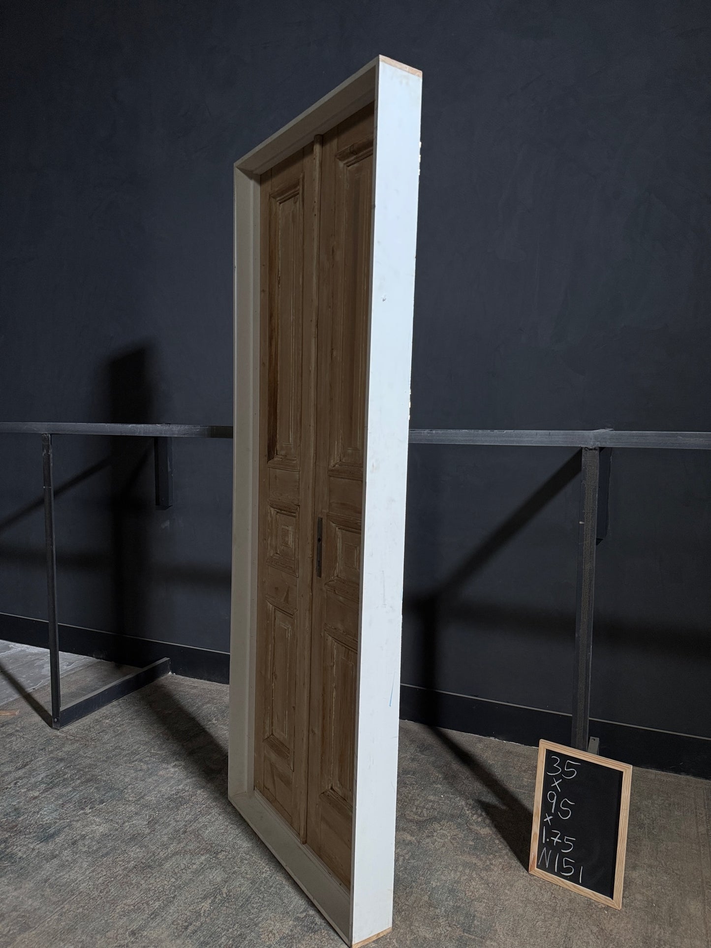 Antique 3 Panel Solid Double Doors - 35x95 - N151