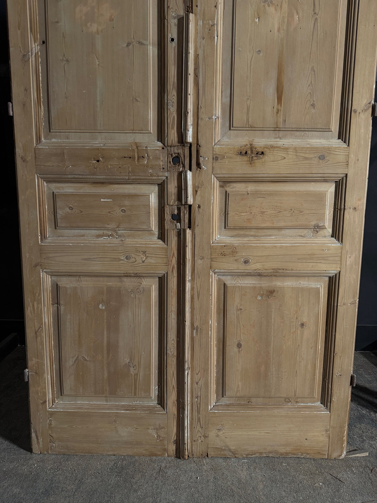 Antique 3 Panel Solid Double Doors - 51x98.5 - N665
