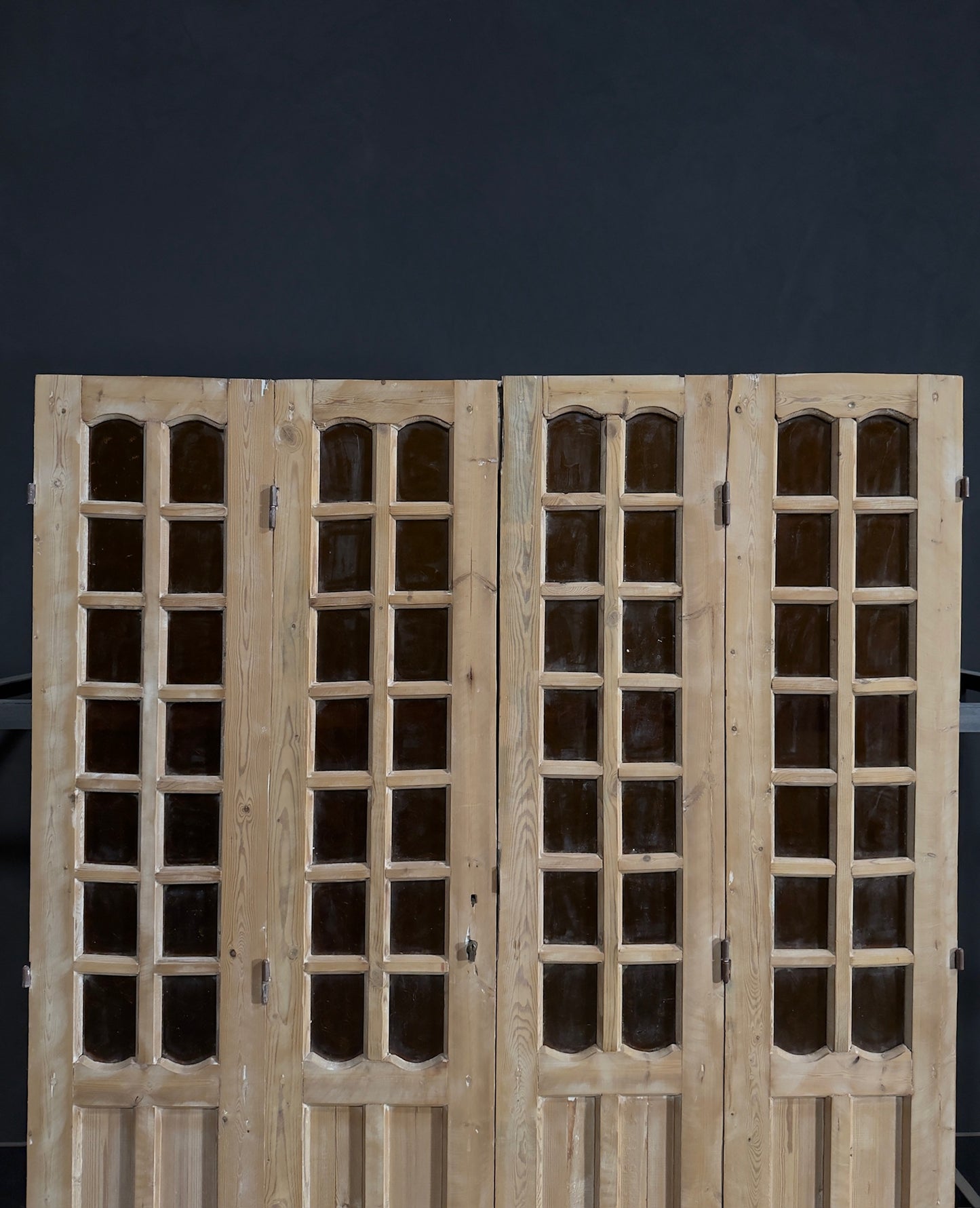 Antique Obscured Glass 14 Lite Bi-Fold Doors - 67.5x84 - N375