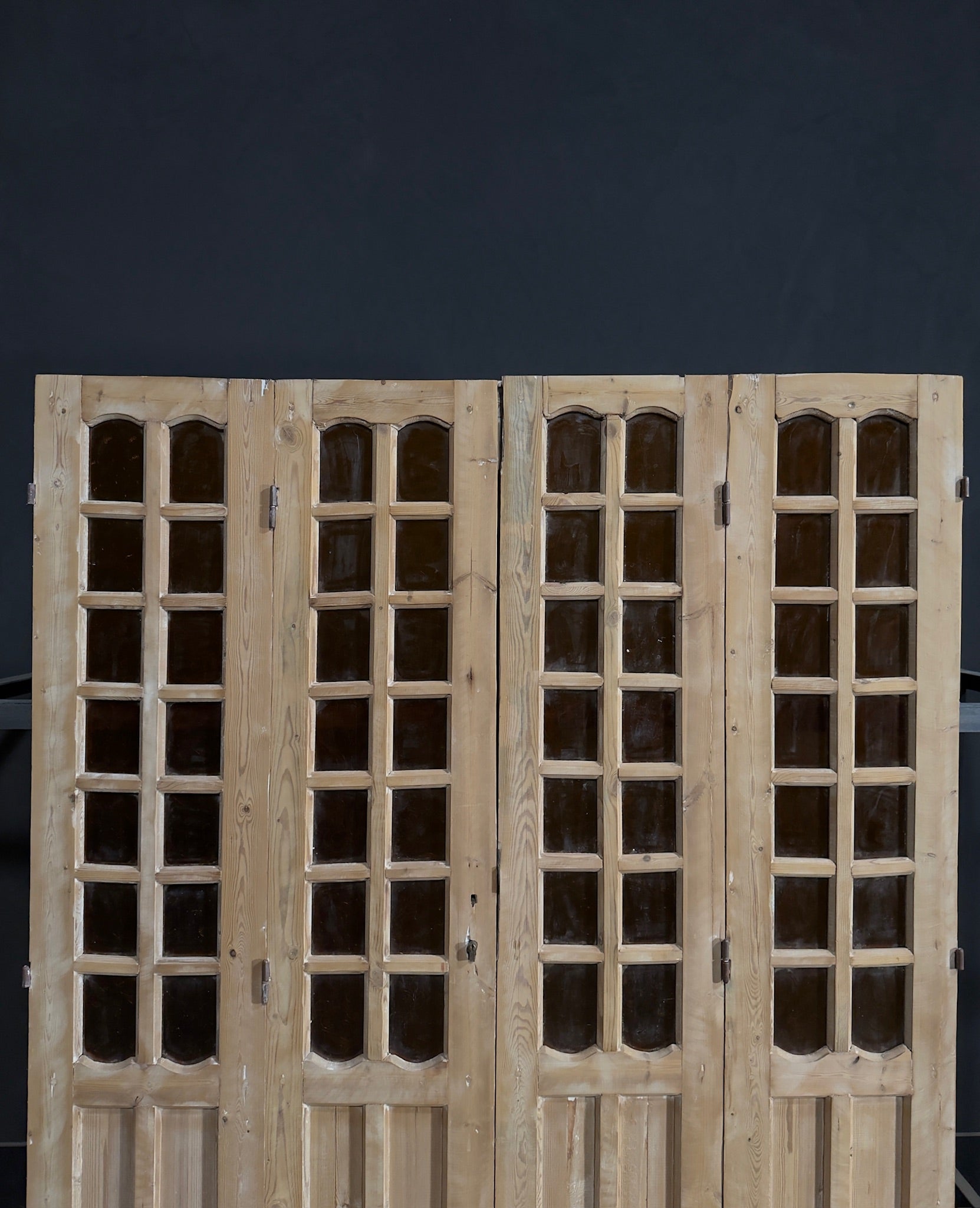 Antique Obscured Glass 14 Lite Bi-Fold Doors - 67.5x84 - N375