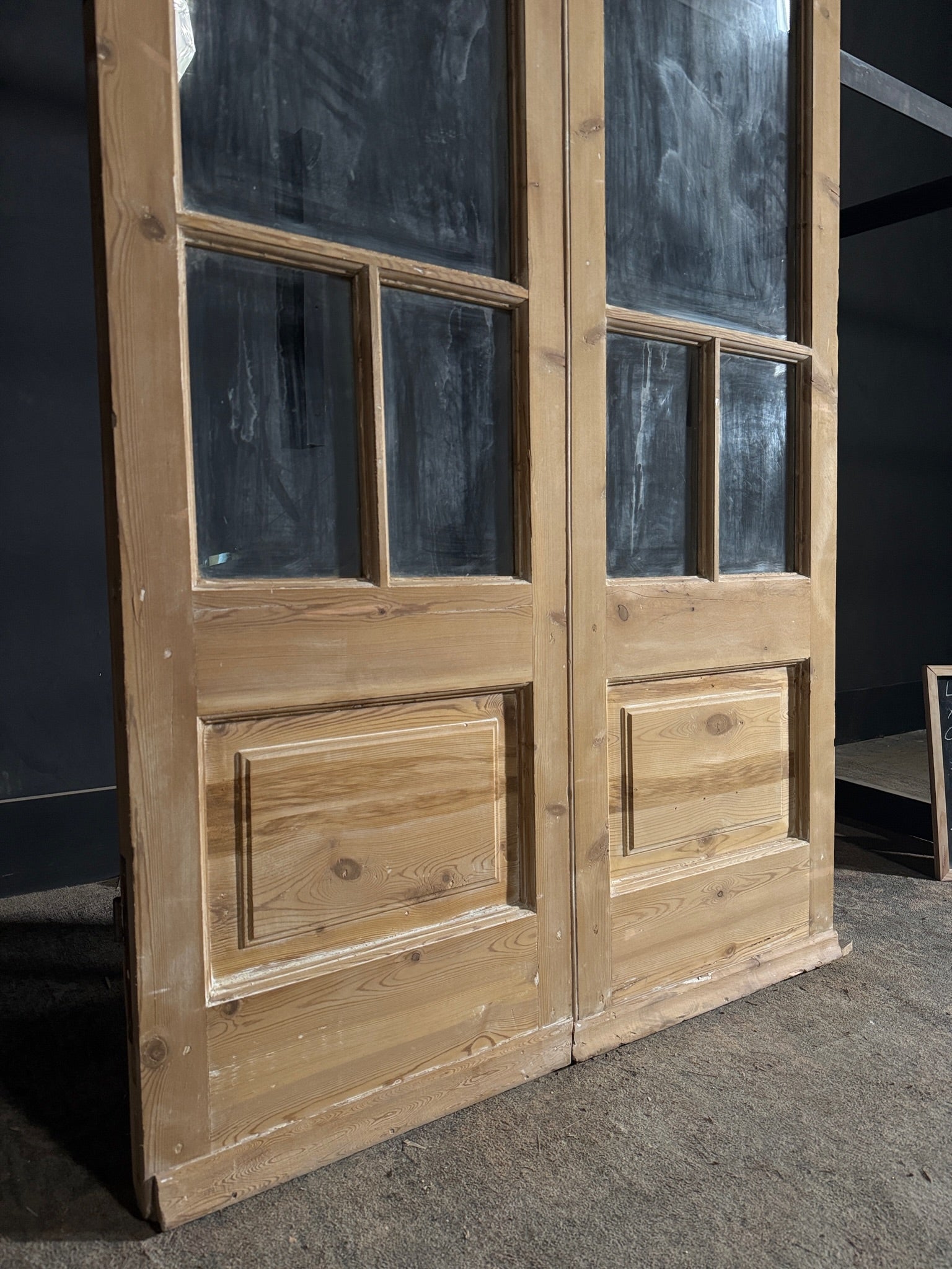 Antique Glass 5 Lite French Doors - 44x96 - N552