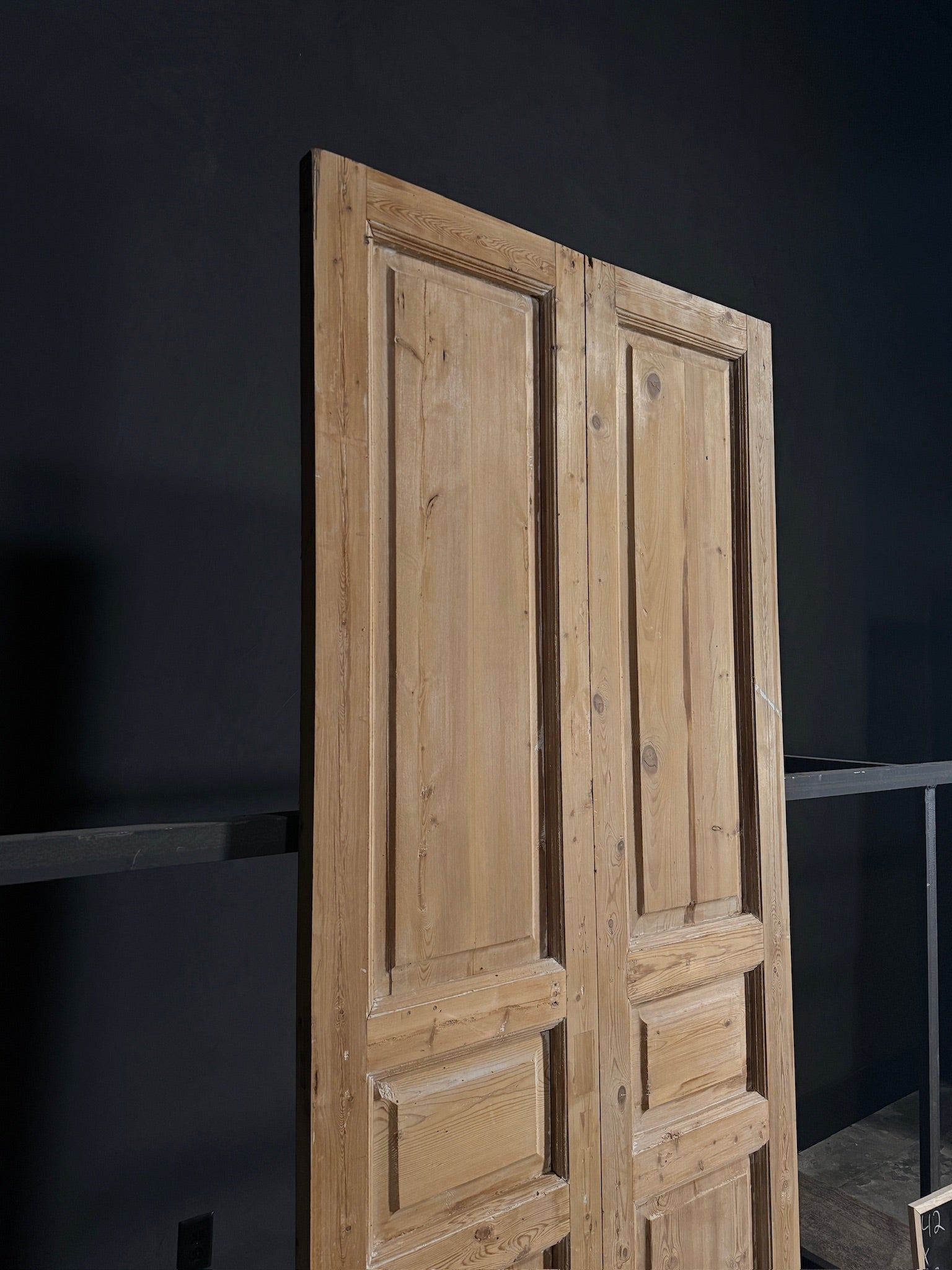 Antique 3 Panel Double Doors - 42x98 - N02