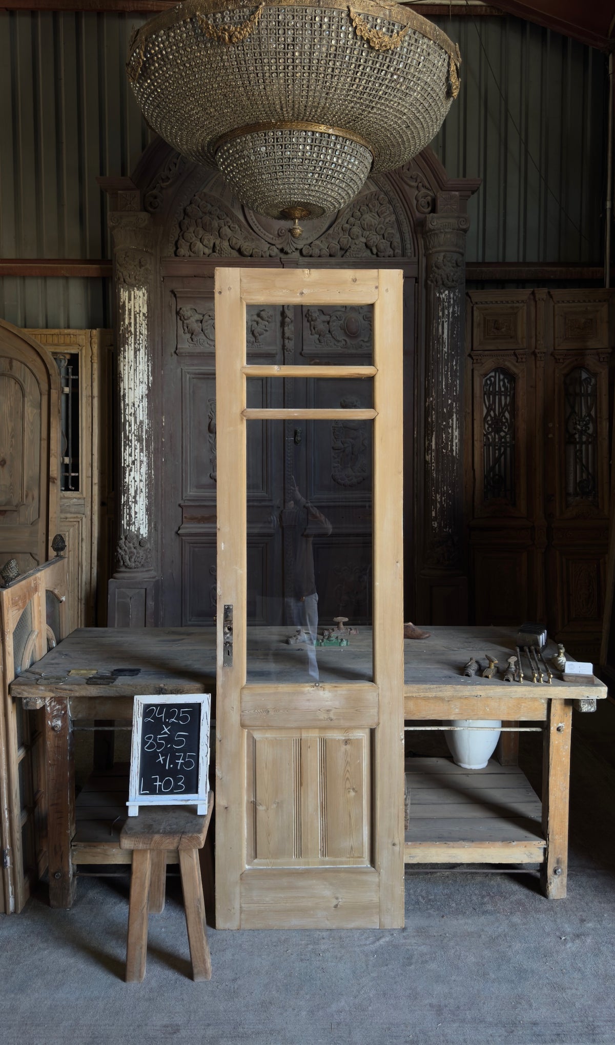 Antique Glass 2 Lite Door - 24.25x85.5 - L703 – Magnolia Antique Door Co.