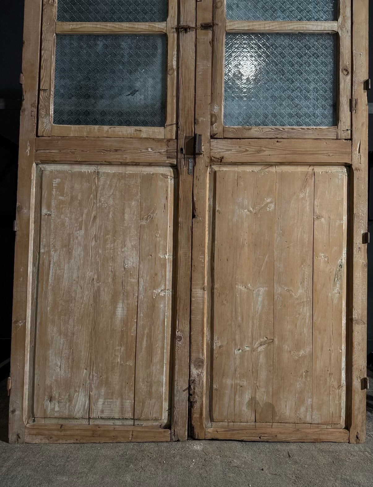 Antique Carved 2 Lite French Doors - 61x96 - N631
