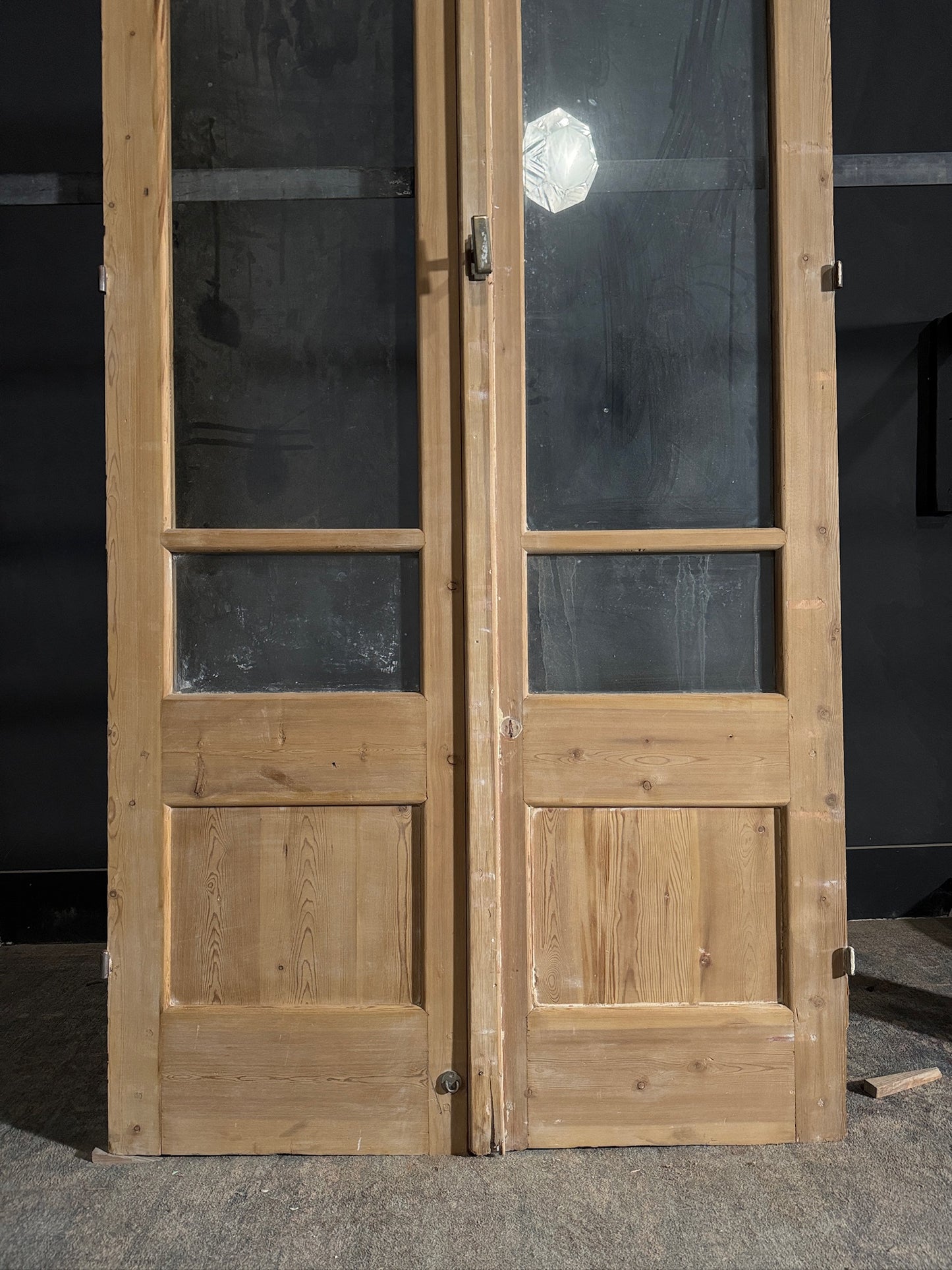 Antique Glass 3 Lite French Doors - 43.75x100.5 - N473