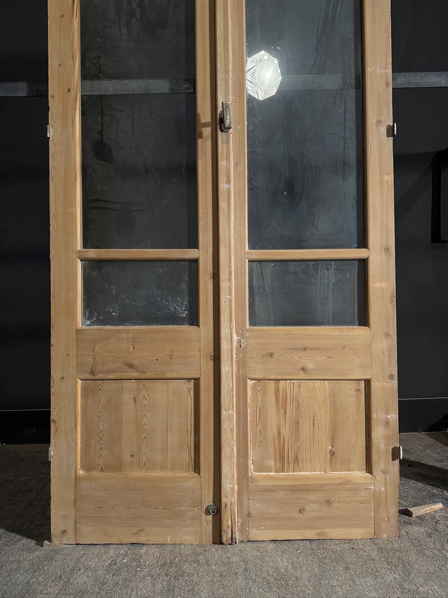 Antique Glass 3 Lite French Doors - 43.75x100.5 - N473