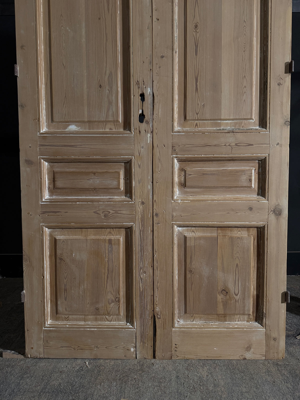 Antique 3 Panel Solid Double Doors - 43.75x92.25 - N524