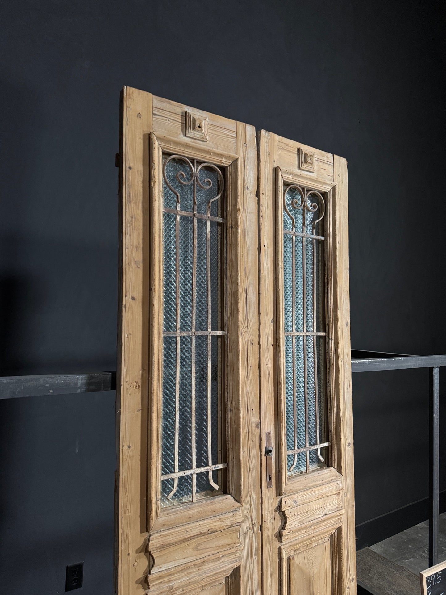 Antique Iron French Doors - 39.5x94.5 - N79