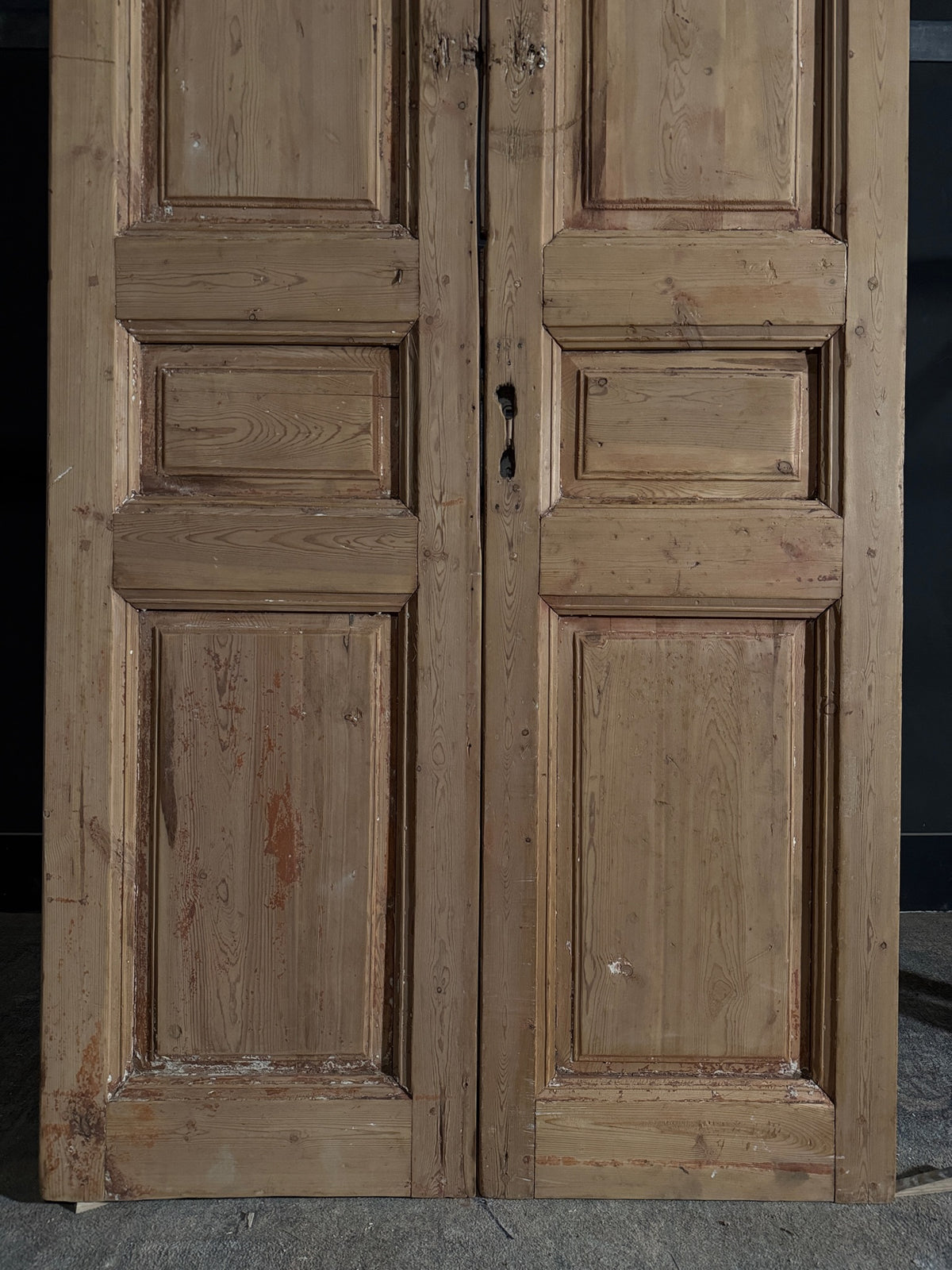 Antique 3 Panel Solid Double Doors - 42.5x95.5 - N535