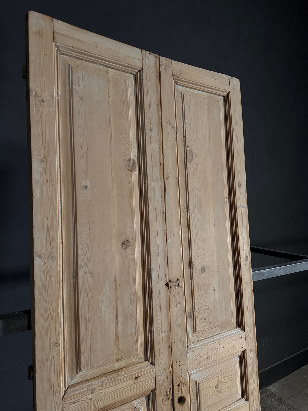 Antique 3 Panel Solid Double Doors - 40.5x99 - N525