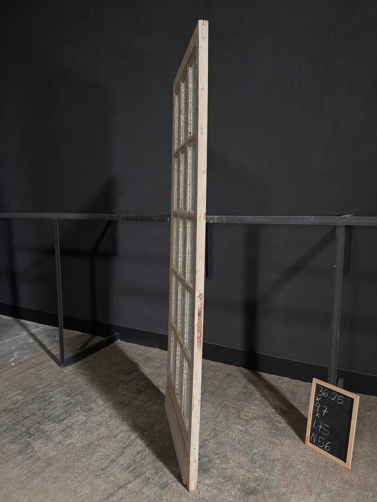 Antique Obscured Glass 15 Lite Single Door - 36.25x97 - N56