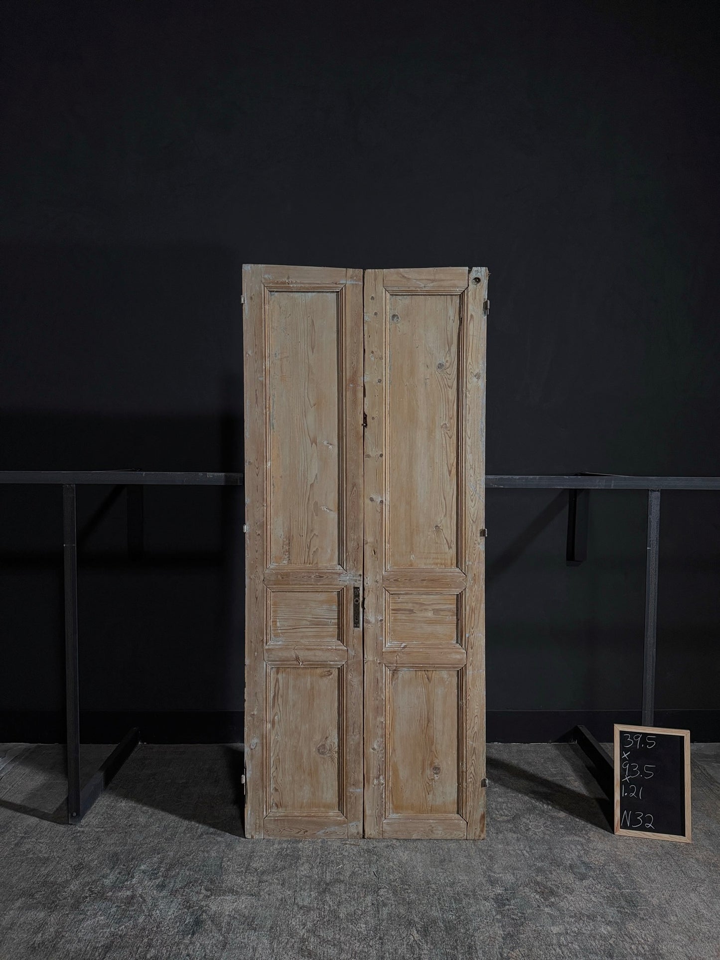 Antique 3 Panel Double Doors - 39.5x93.5 - N32