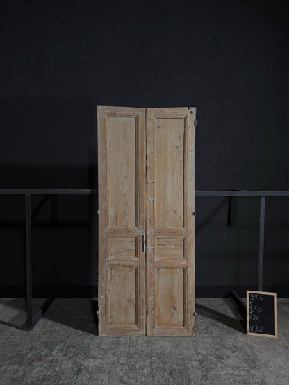 Antique 3 Panel Double Doors - 39.5x93.5 - N32