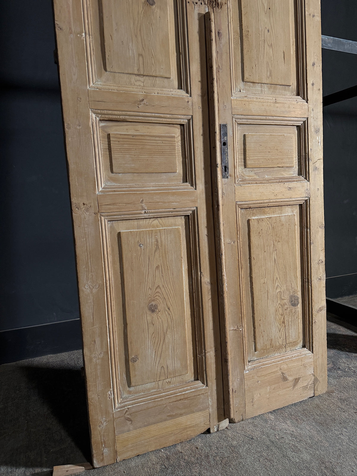 Antique 3 Panel Solid Double Doors - 39.5x97.5 - N595