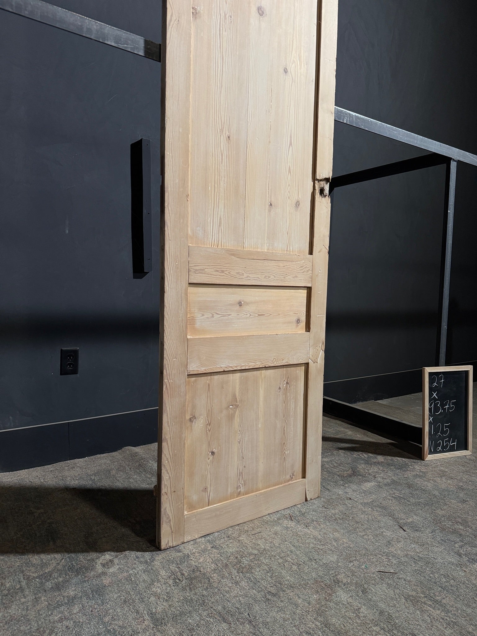 Antique 3 Panel Solid Single Door - 27x93.75 - N254