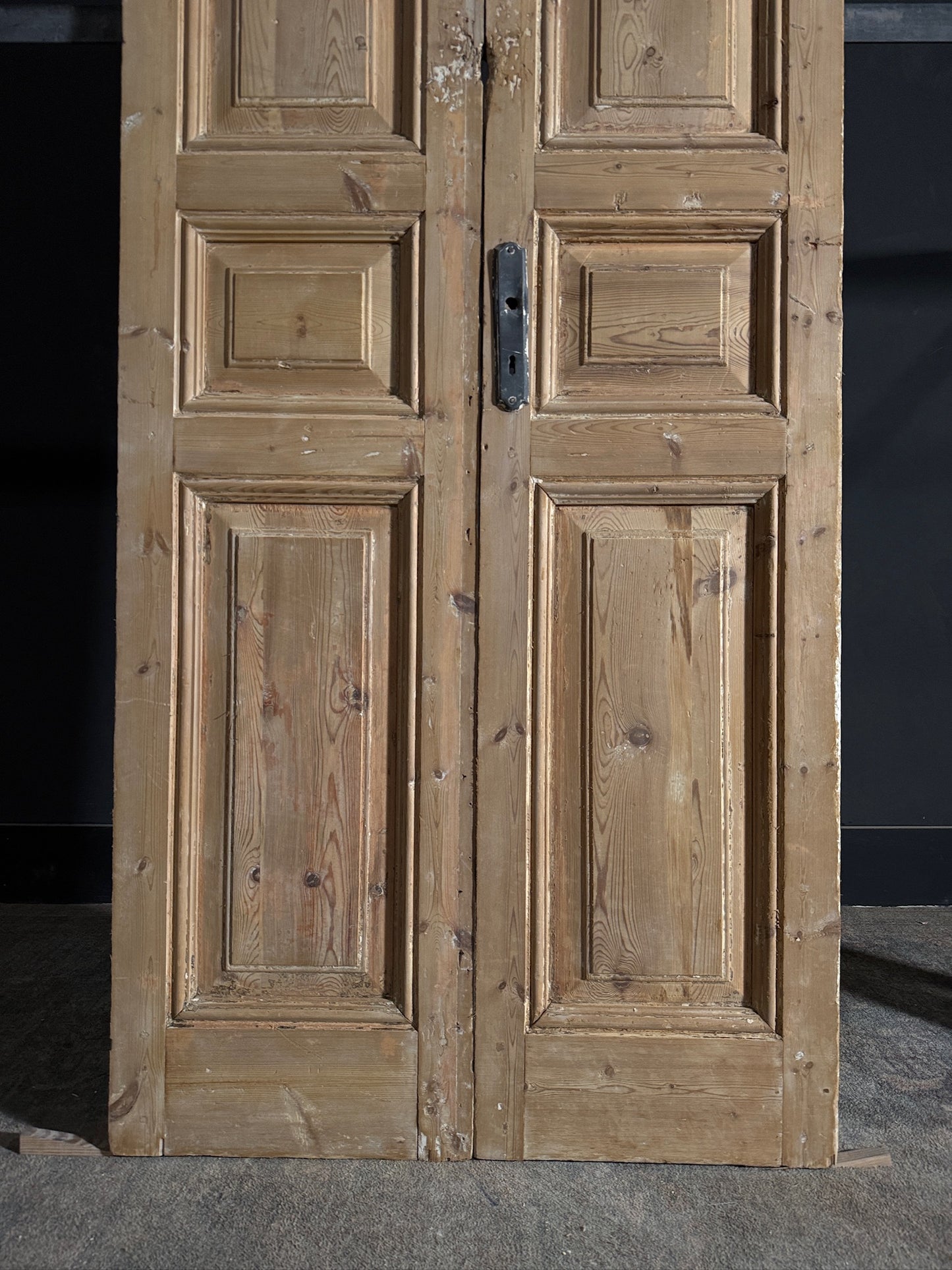 Antique 3 Panel Solid Double Doors - 36.75x97.5 - N597