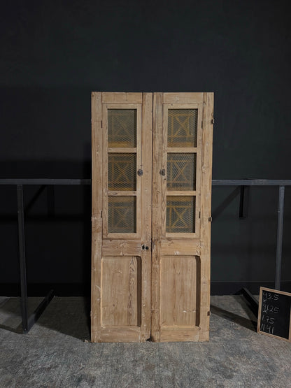 Antique Iron French Doors - 43.5x91.25 - N41