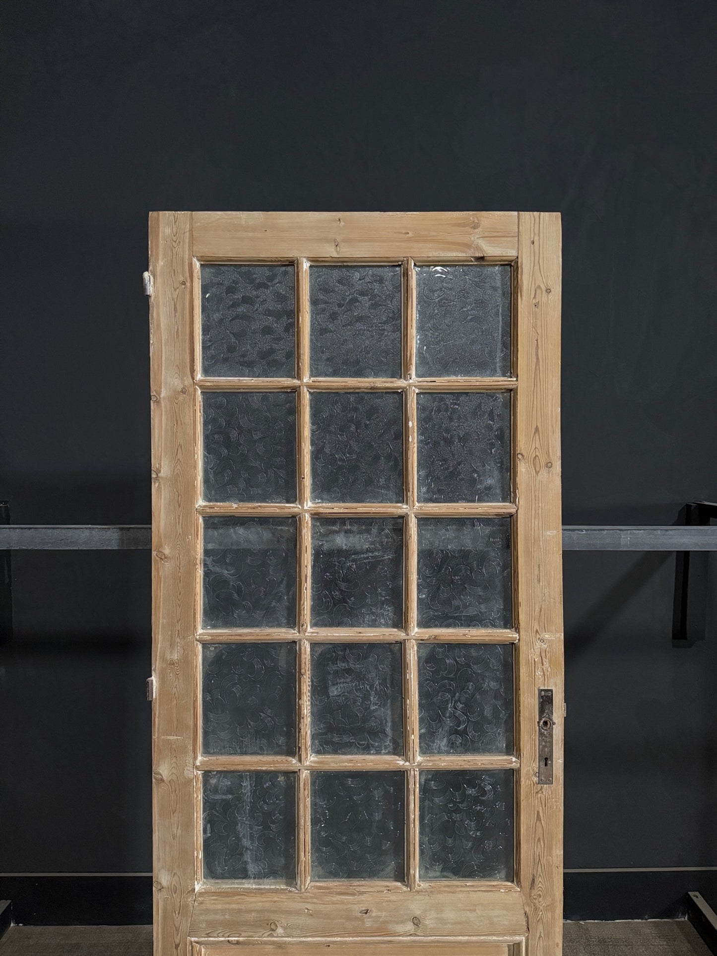 Antique Obscured Glass 15 Lite Single Door - 35.75x87.25 - N370