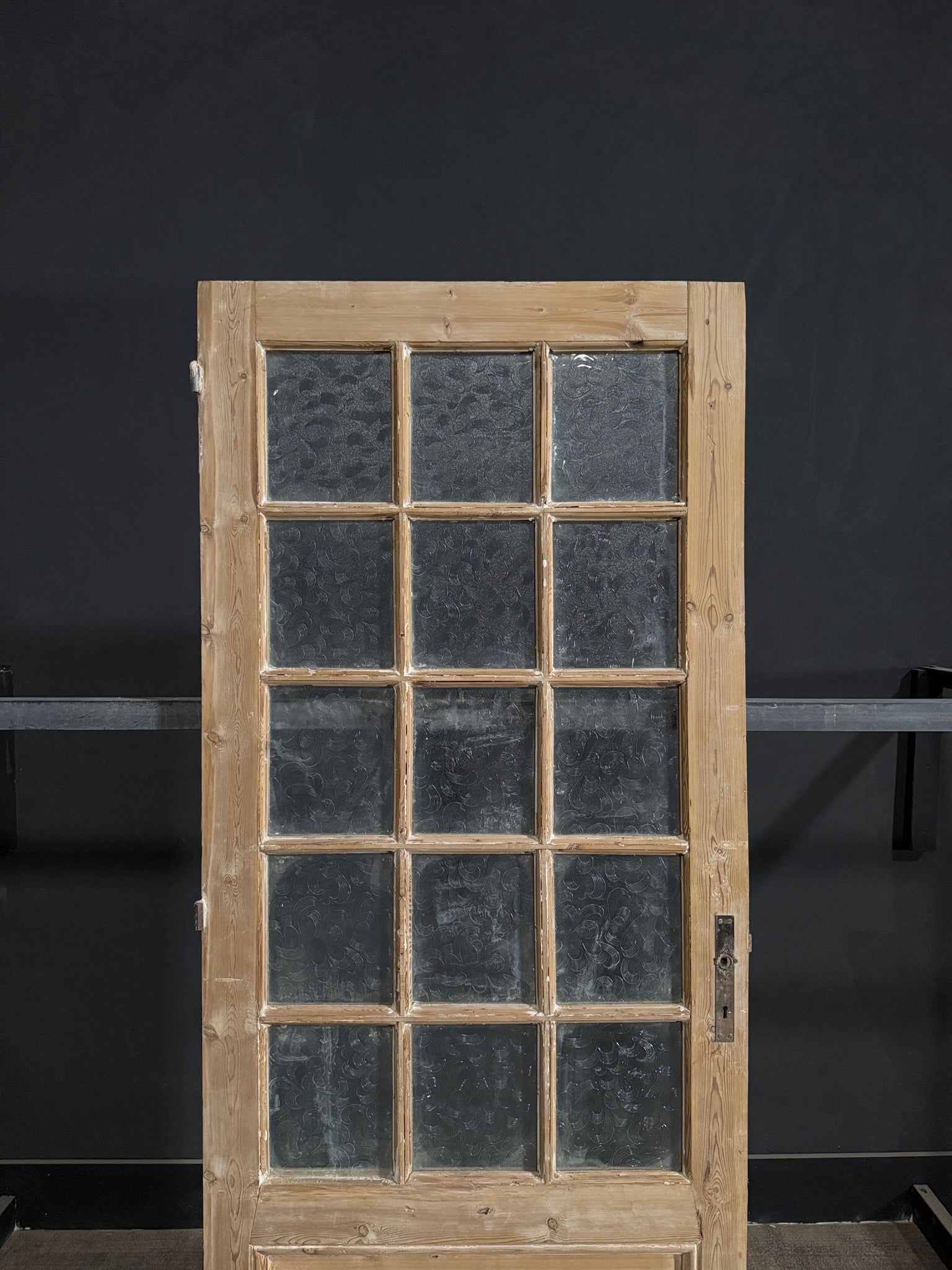 Antique Obscured Glass 15 Lite Single Door - 35.75x87.25 - N370